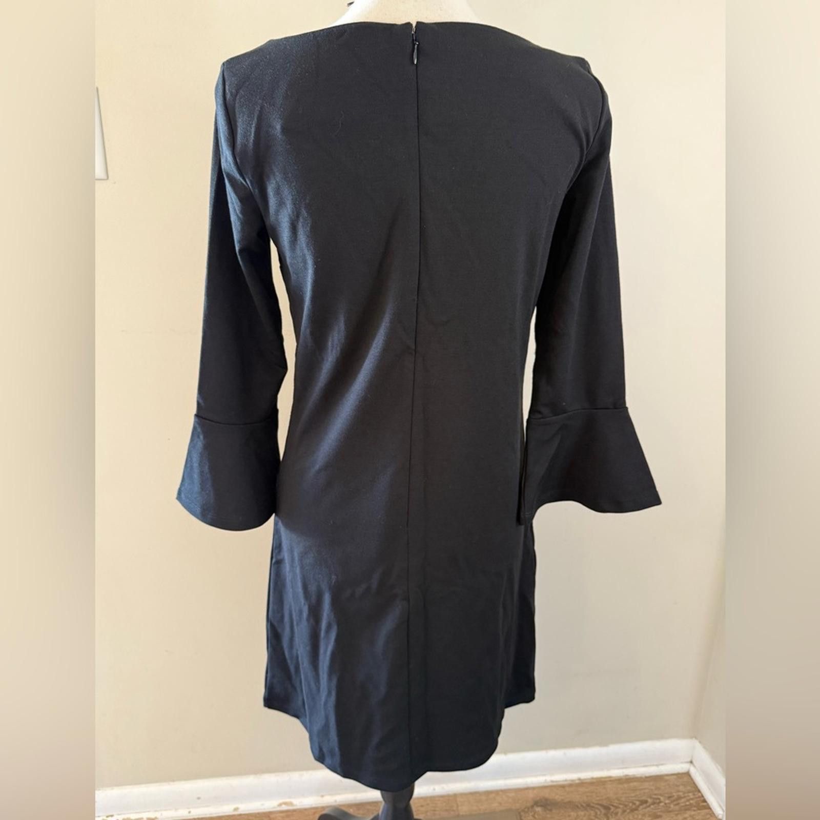 Gap Gap black Y2K midi dress wide sleeve cuffs back zip SZ XS Size XS / US 0-2 / IT 36-38 - 3 Thumbnail