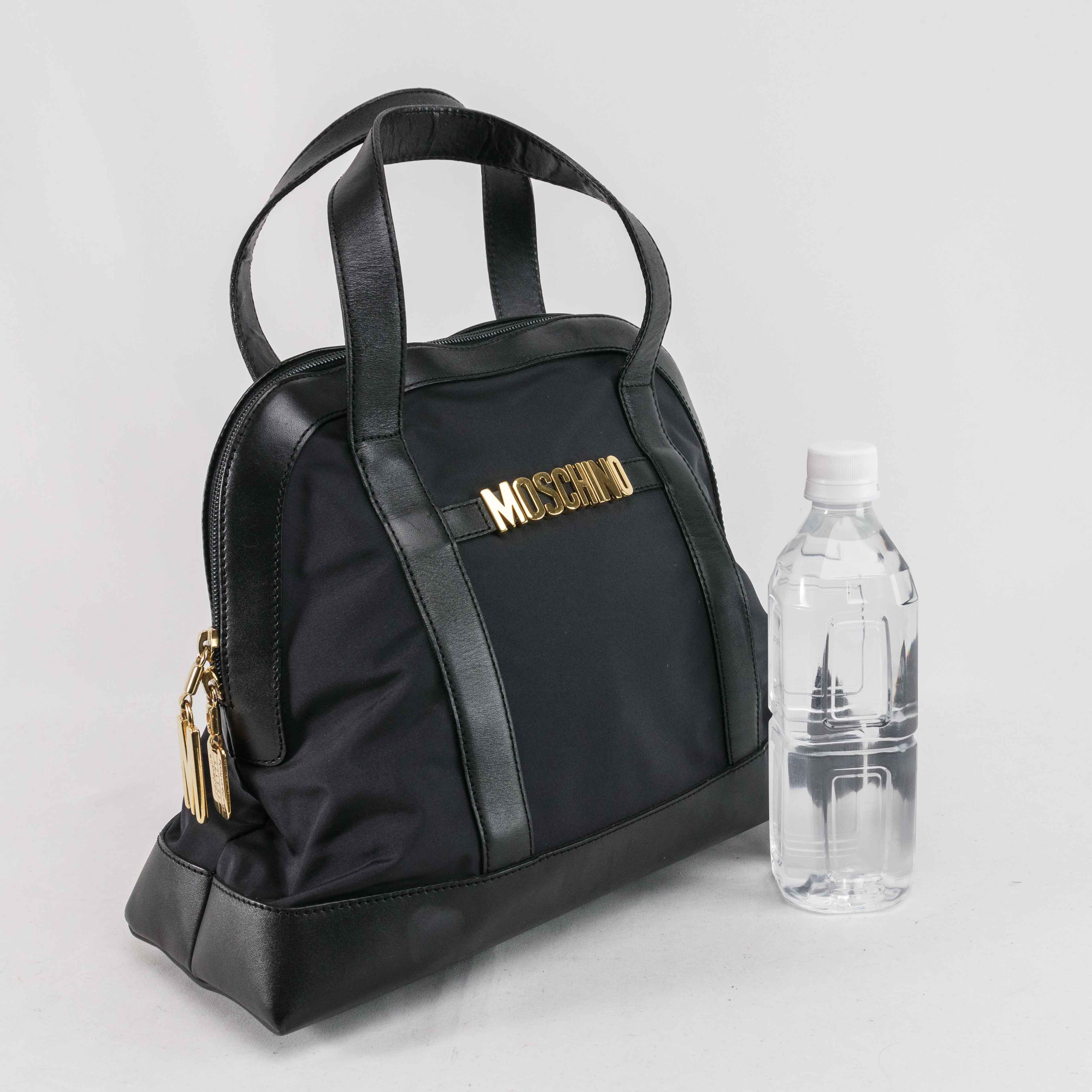 Moschino Moschino Black Nylon & Leather Satchel Bag Size ONE SIZE - 17 Thumbnail