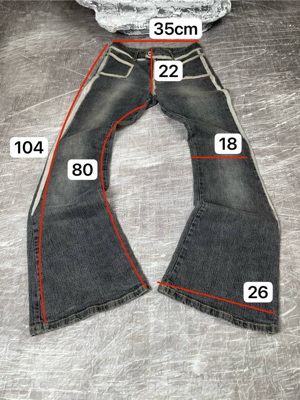 Hysteric Glamour 2000s Textured Fade Flared Jeans Y2K Japanese LGB DG style Size 30" / US 8 / IT 44 - 13 Thumbnail