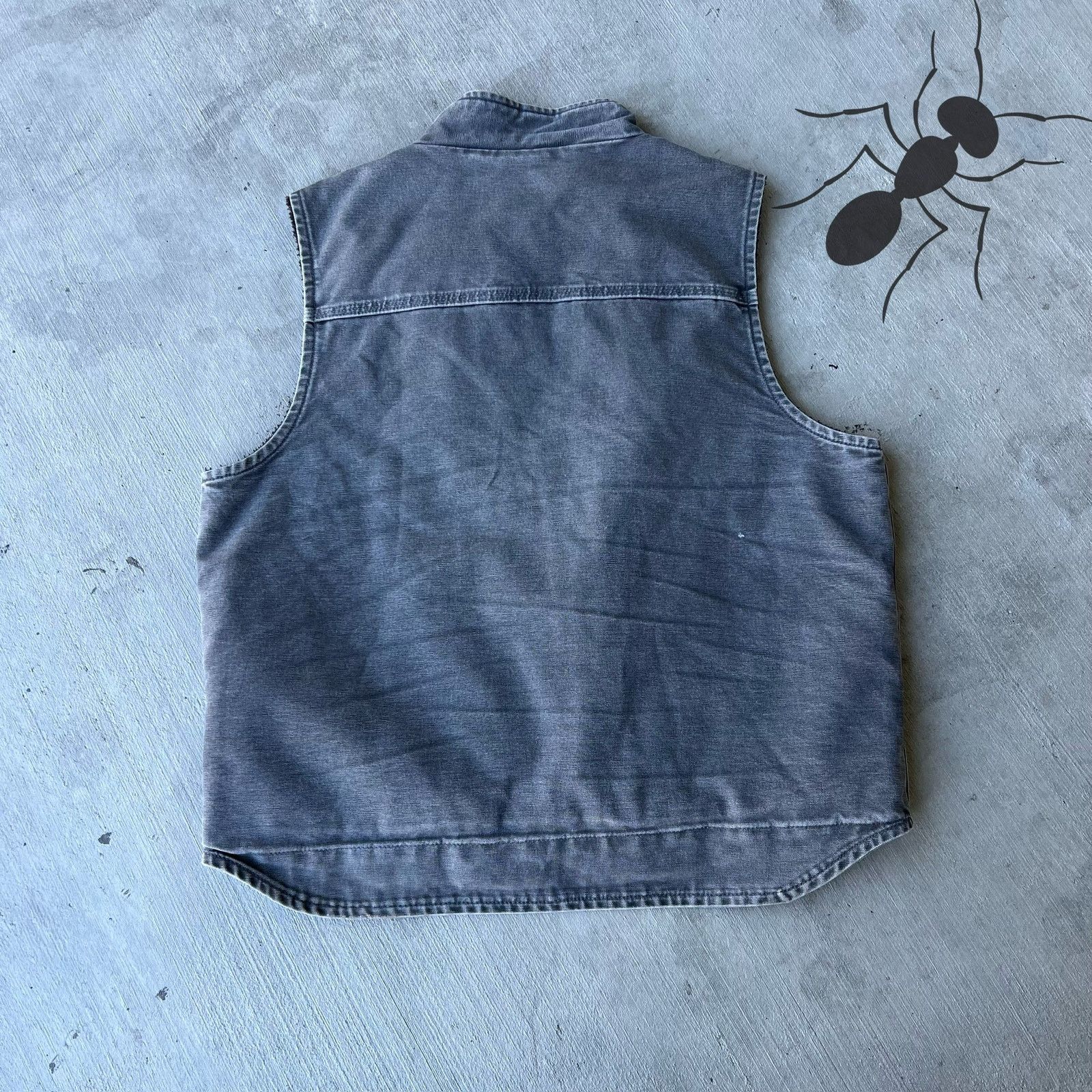 Carhartt × Vintage Carhartt V33 GVL faded gray work wear vest Size US L / EU 52-54 / 3 - 3 Thumbnail