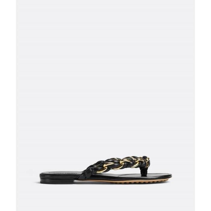 o1n1vont0724 Dot Flat Sandals in Black