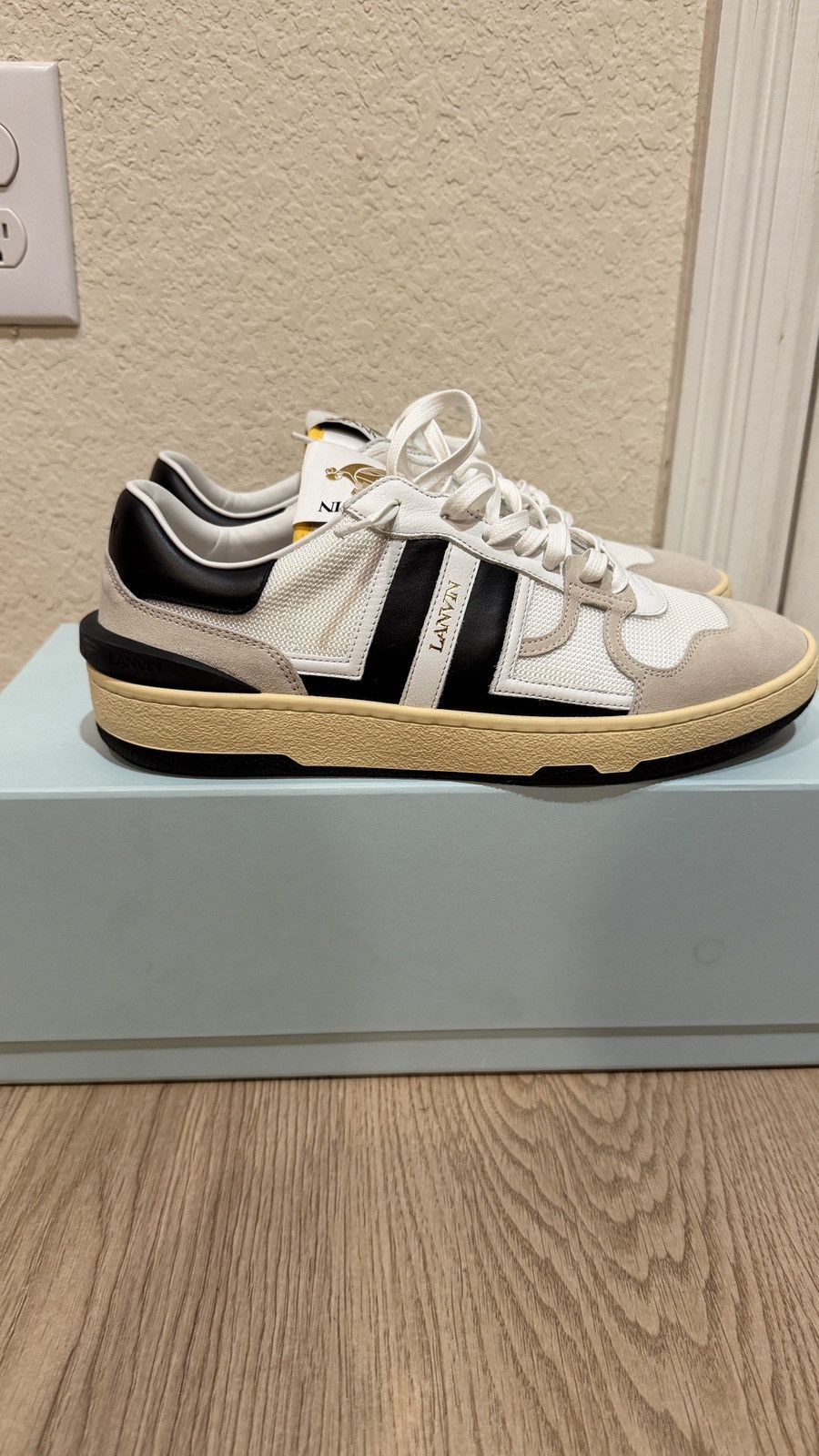 Lanvin Lanvin Clay Sneaker White/Black Size US 9 / EU 42 - 2 Thumbnail