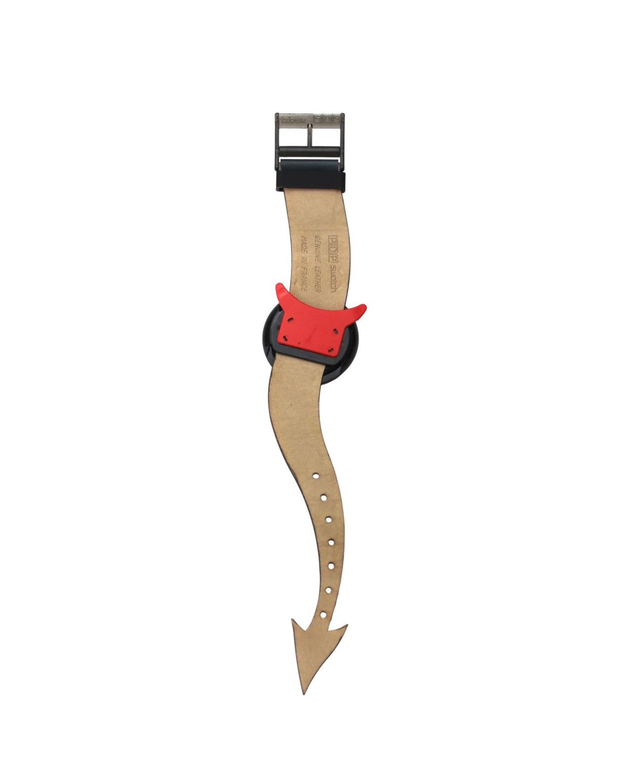 Swatch 1994 SWATCH POP “DEVIL HEAD” W DEVIL TAIL LEATHER STRAP Size ONE SIZE - 5 Thumbnail