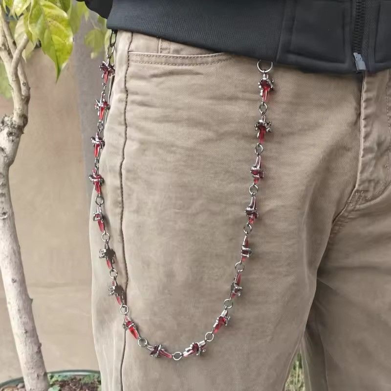 Jewelry Four Pointed Star Pants Waist Chain Size ONE SIZE - 1 Thumbnail