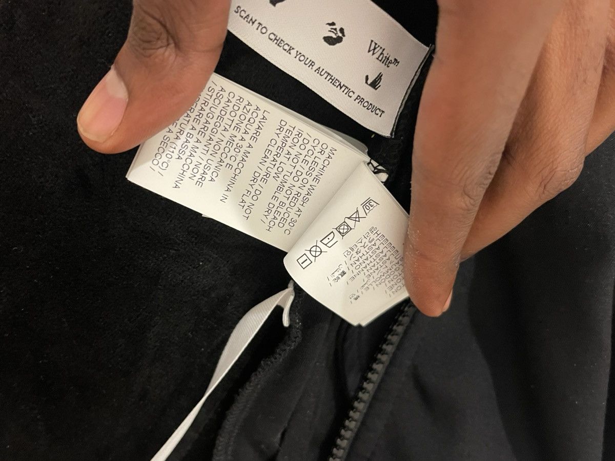 Off-White Off‑White Logo Black Track Zip‑Up Jacket S Size US S / EU 44-46 / 1 - 7 Thumbnail