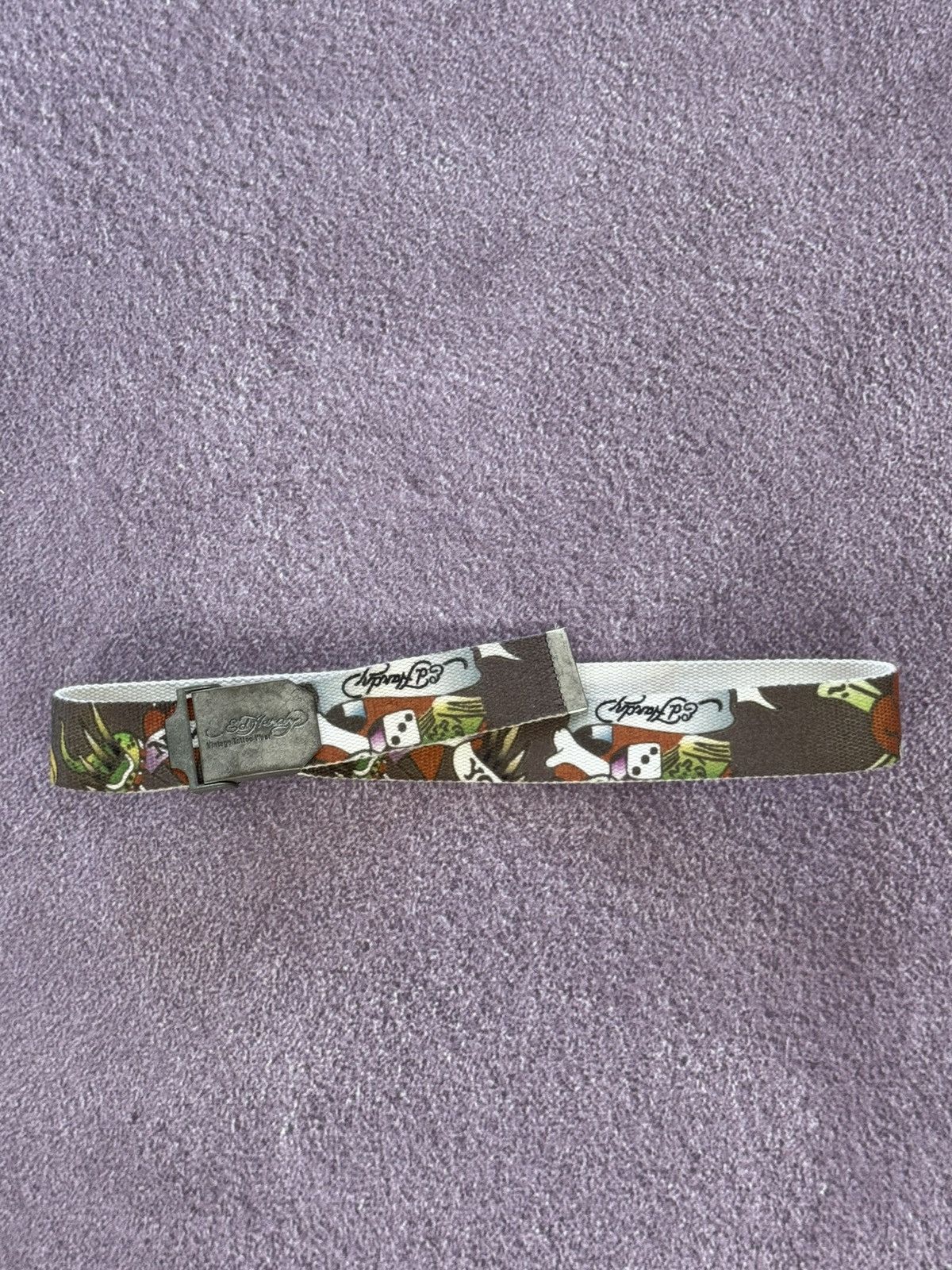 Ed Hardy Vintage Ed Hardy Multicolour Y2K Streetwear Cotton Belt Size ONE SIZE - 1 Thumbnail
