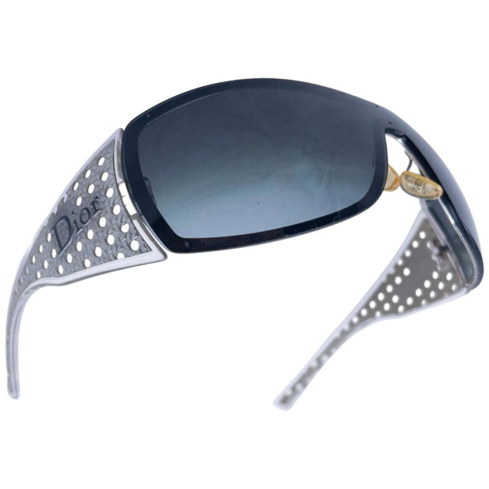 Dior Vintage 2000s Dior Quadrille Shield Sunglasses Size ONE SIZE - 4 Thumbnail