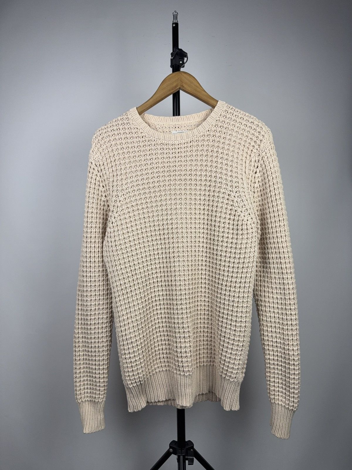 Allsaints Avant Garde 00s AllSaints Cream Waffle Knit Cotton Sweater Size US S / EU 44-46 / 1 - 1 Thumbnail