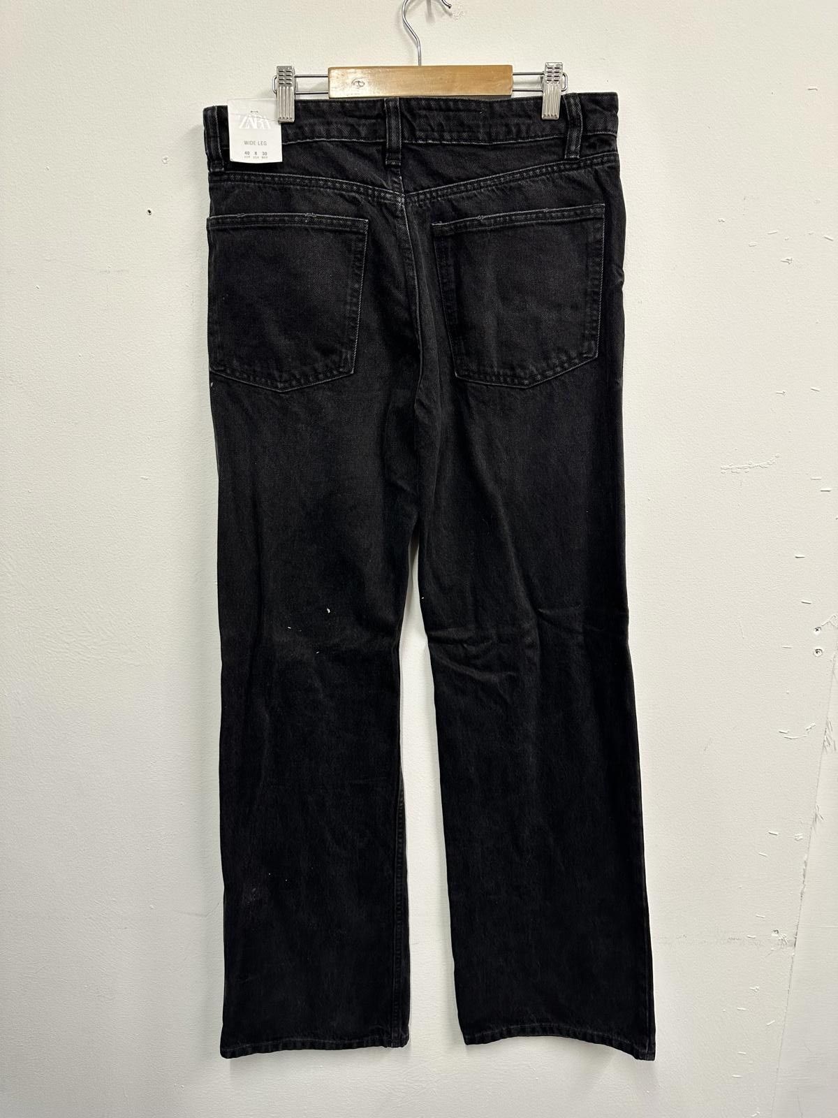 Zara Zara Black Straight Leg Jeans Size 40 EU / UK 12 / US 8 Size US 32 / EU 48 - 4 Thumbnail