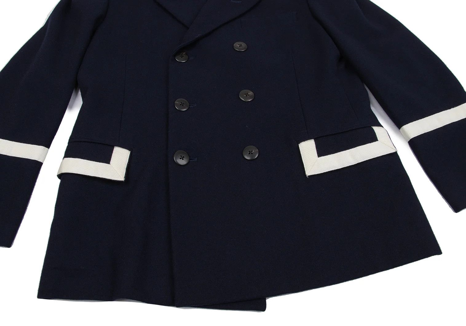 Yohji Yamamoto Yohji Yamamoto Wool Double Jacket Navy S Size US S / EU 44-46 / 1 - 8 Thumbnail
