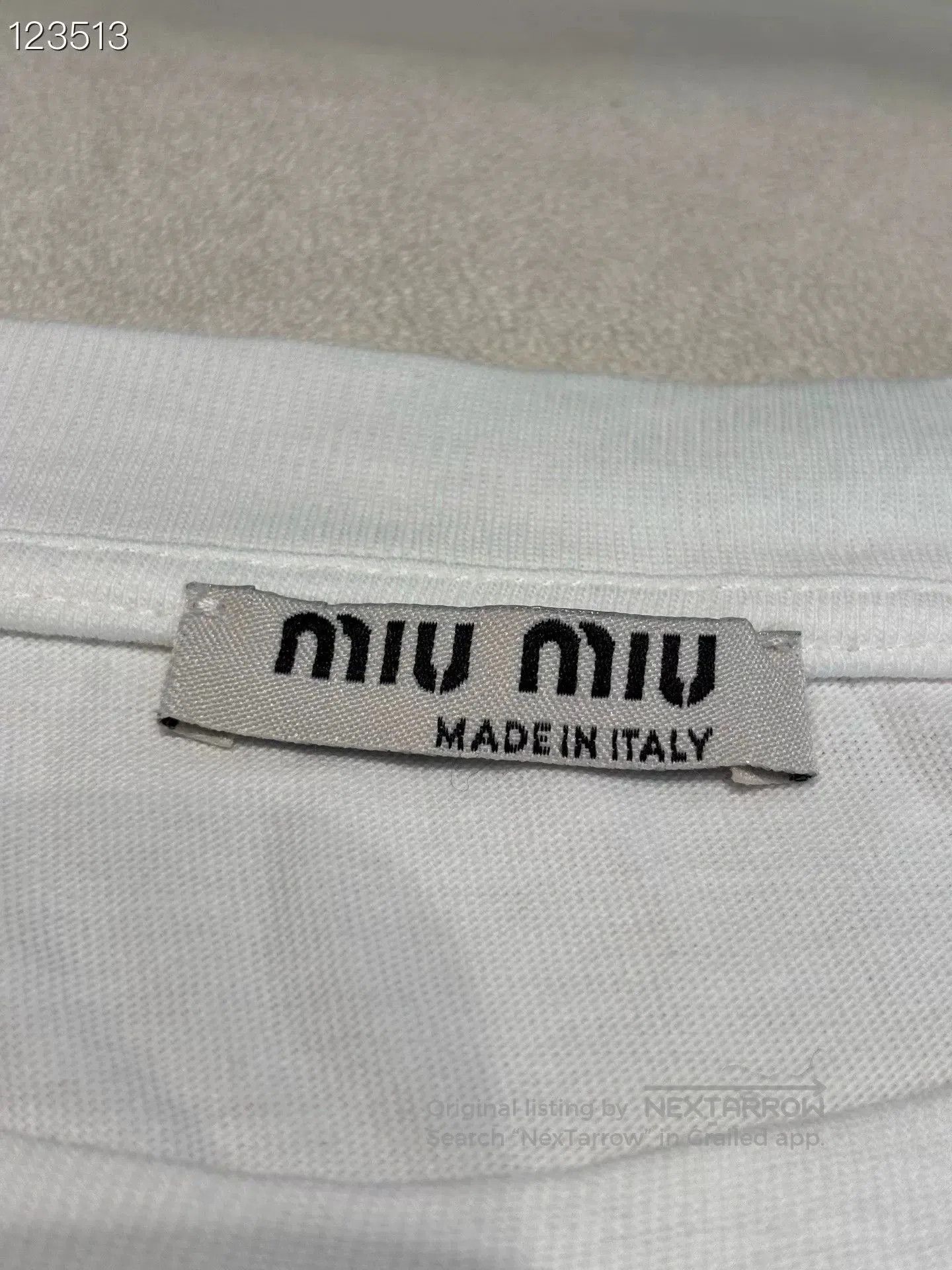 Miu Miu Miu Miu Towel Embroidery Logo White Tee XS. Size XS / US 0-2 / IT 36-38 - 4 Thumbnail