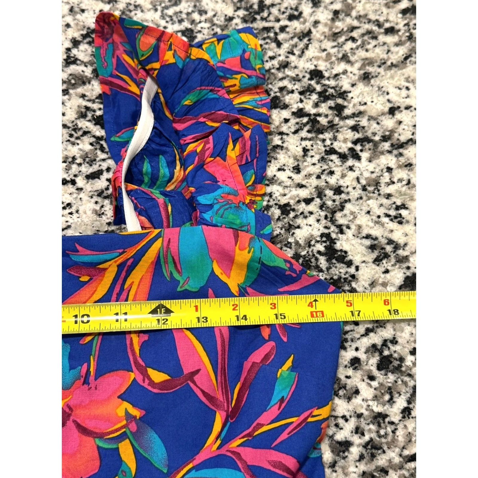 Vintage VINTAGE JCrew Floral Tropical Square Neck Midi Dress Blue Size 6 EUC Size M / US 6-8 / IT 42-44 - 6 Thumbnail