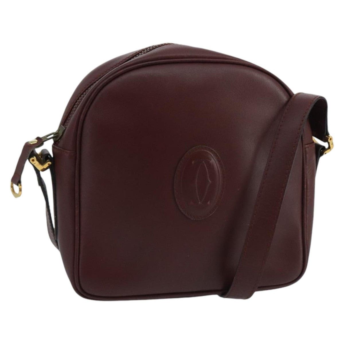 Cartier Cartier Shoulder Bag Leather Bordeaux Gold Size ONE SIZE - 1 Thumbnail
