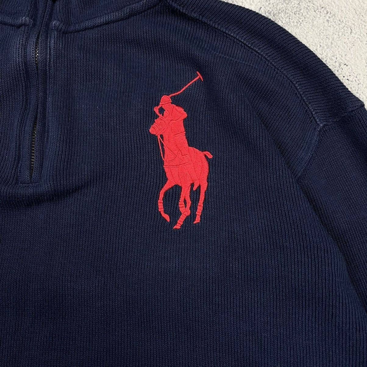 Japanese Brand × Polo Ralph Lauren × Vintage Vintage Polo Ralph Lauren Distressed Half Zip Sweater Size US XL / EU 56 / 4 - 4 Thumbnail