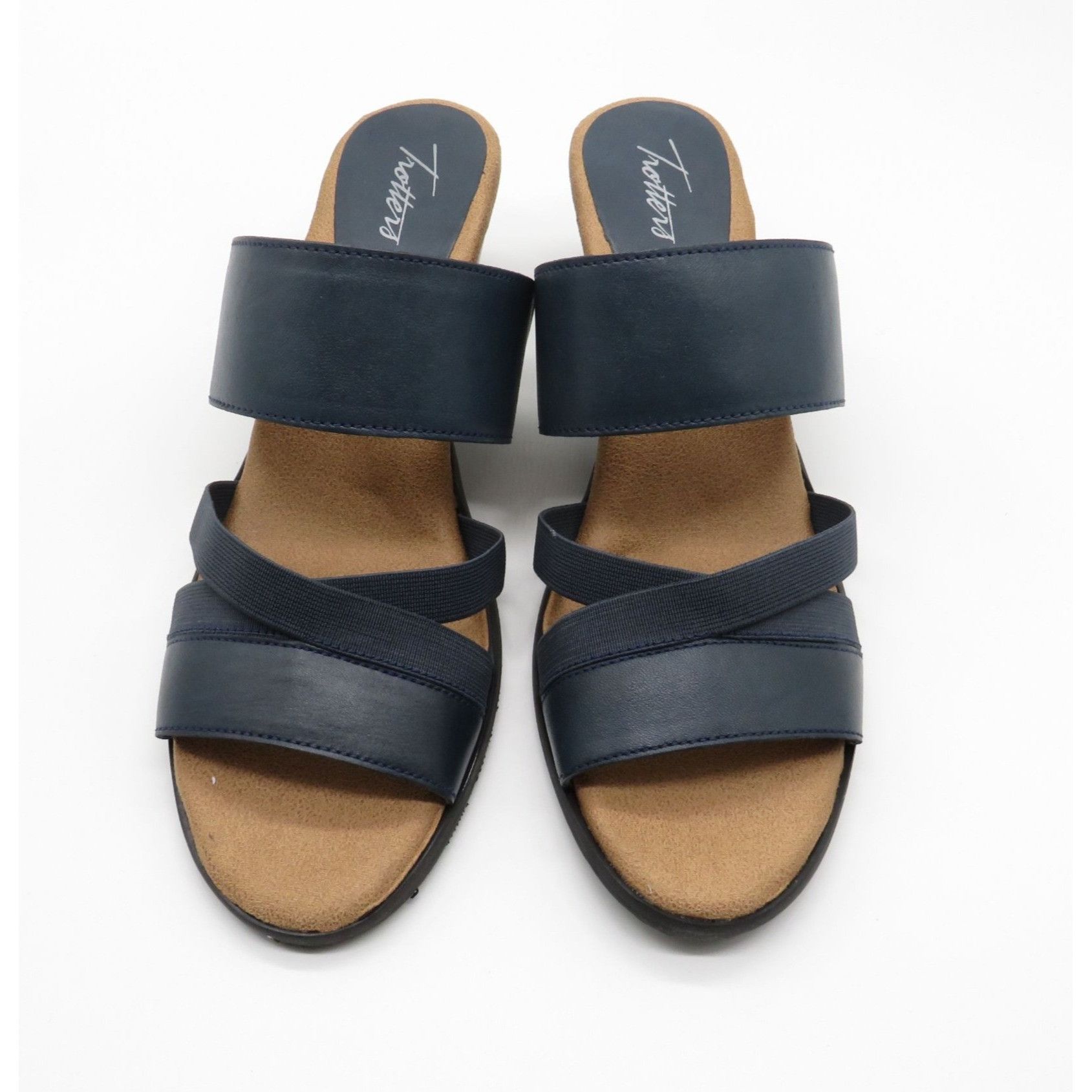 Other Trotters Womens Navy Blue Heeled Sandals 10 Leather Upper NE Size US 10 / IT 40 - 1 Thumbnail