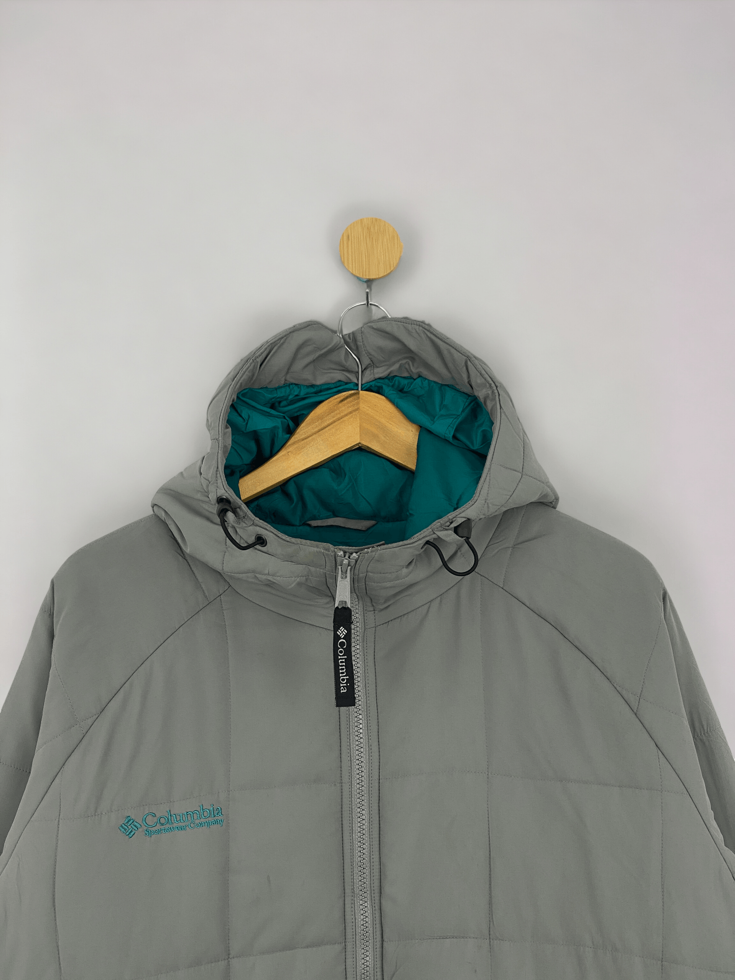 Columbia Vintage Columbia Quilted Hoodie Puffer Down Jacket Size US XL / EU 56 / 4 - 2 Thumbnail