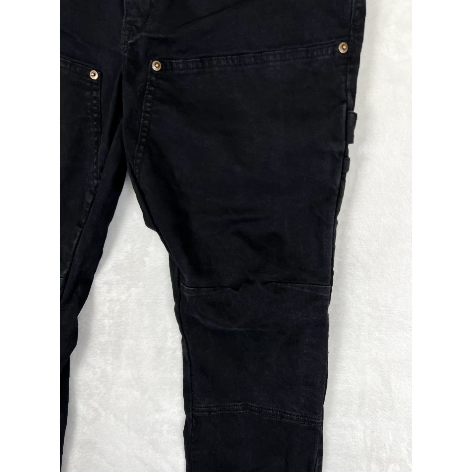 MNML mnml Jeans Mens 30x30 Black Ankle Zip Slim Tapered Utility Pocket Size US 30 / EU 46 - 3 Thumbnail