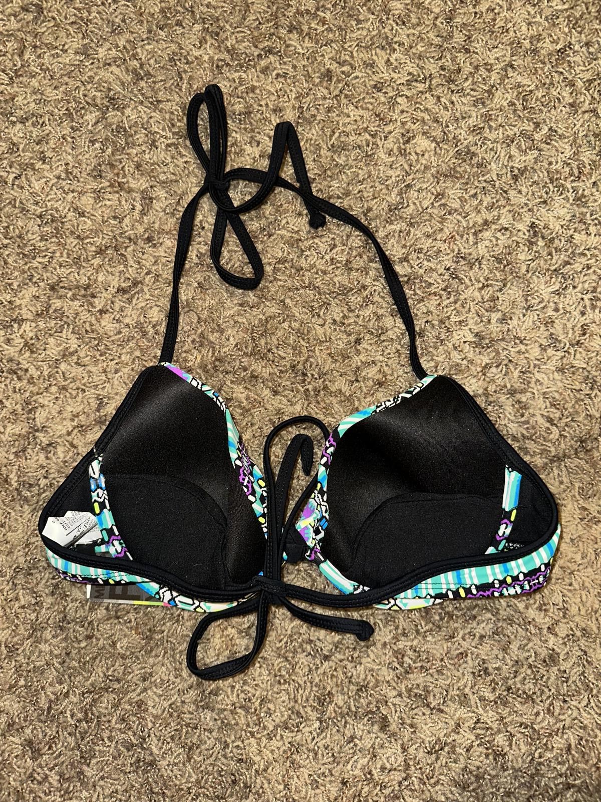 Nike Hurley Junior Girls Geo Print Swim Bra Size ONE SIZE - 4 Thumbnail