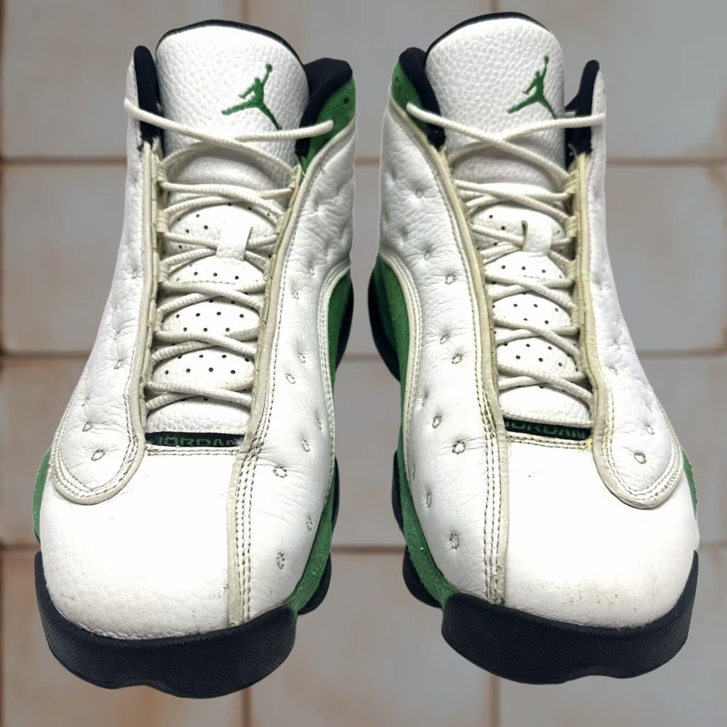 Jordan Brand Jordan 13 Retro Lucky Green 2020 - DB6537-113 Mens Size 10 Sneaker White/Black/Lucky Green Shoes Athletic Leather Air Jordan 13 Mens Size US 10 / EU 43 - 1 Thumbnail
