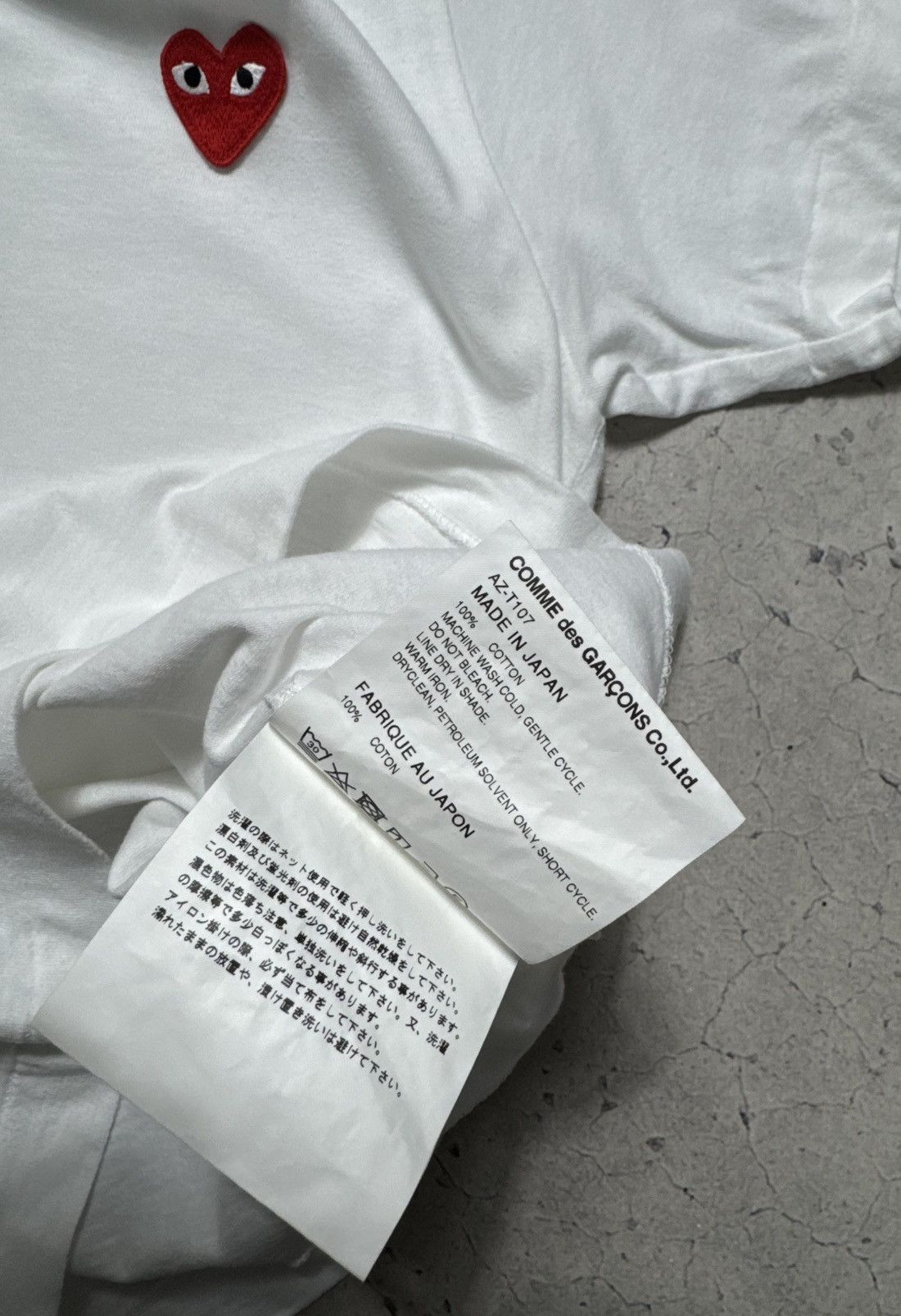 Comme des Garcons PLAY Comme Des Garcons CDG Play Luxury Women’s White T-Shirt Size L / US 10 / IT 46 - 11 Thumbnail