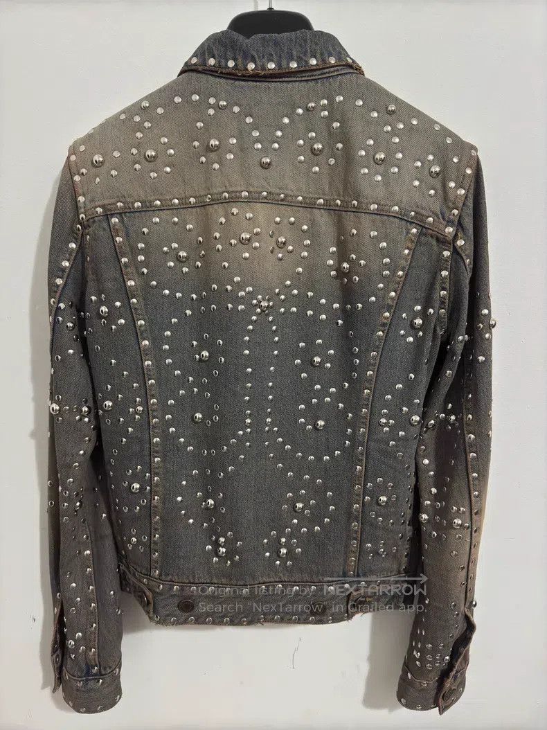 Saint Laurent Paris Saint Laurent Paris Blue-Grey Washed Yellow Mud Studs Deni Size US S / EU 44-46 / 1 - 2 Thumbnail