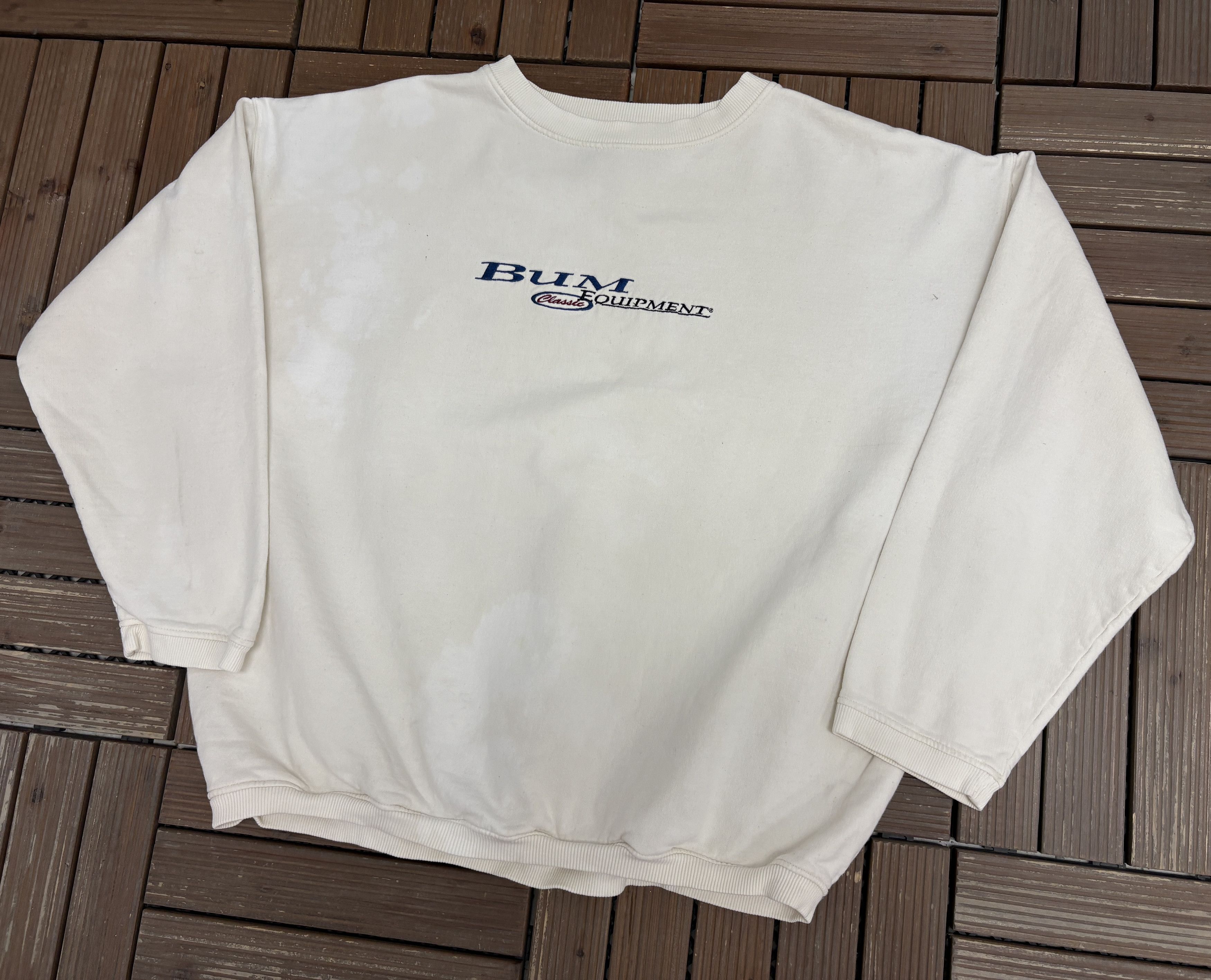 Vintage B.U.M. Equipment Embroidered Vintage White Crewneck Sweater Size US L / EU 52-54 / 3 - 3 Thumbnail
