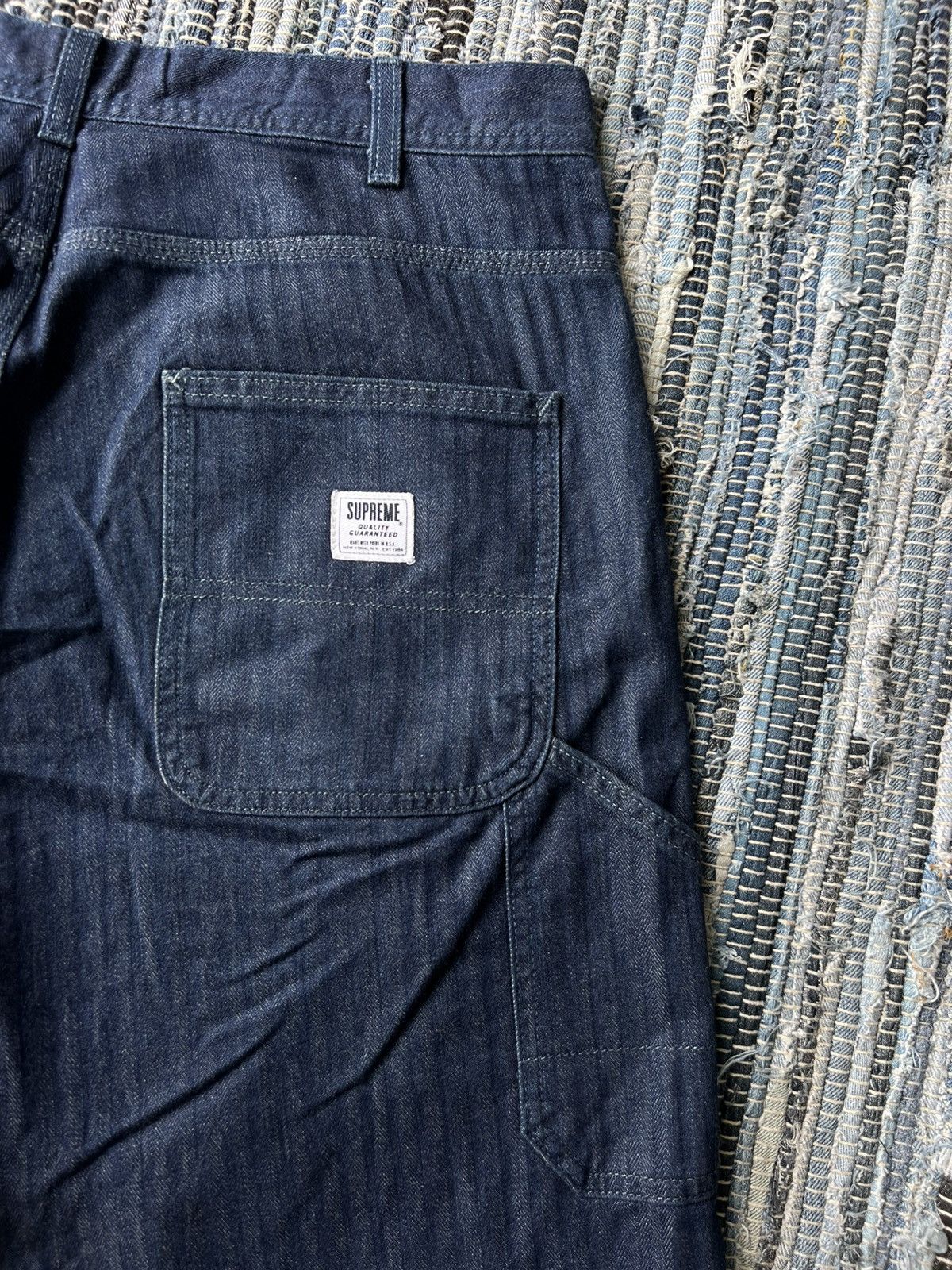 Supreme Supreme 🇺🇸 Herringbone Denim Painter Jorts Jeans Pants Size US 34 / EU 50 - 5 Thumbnail