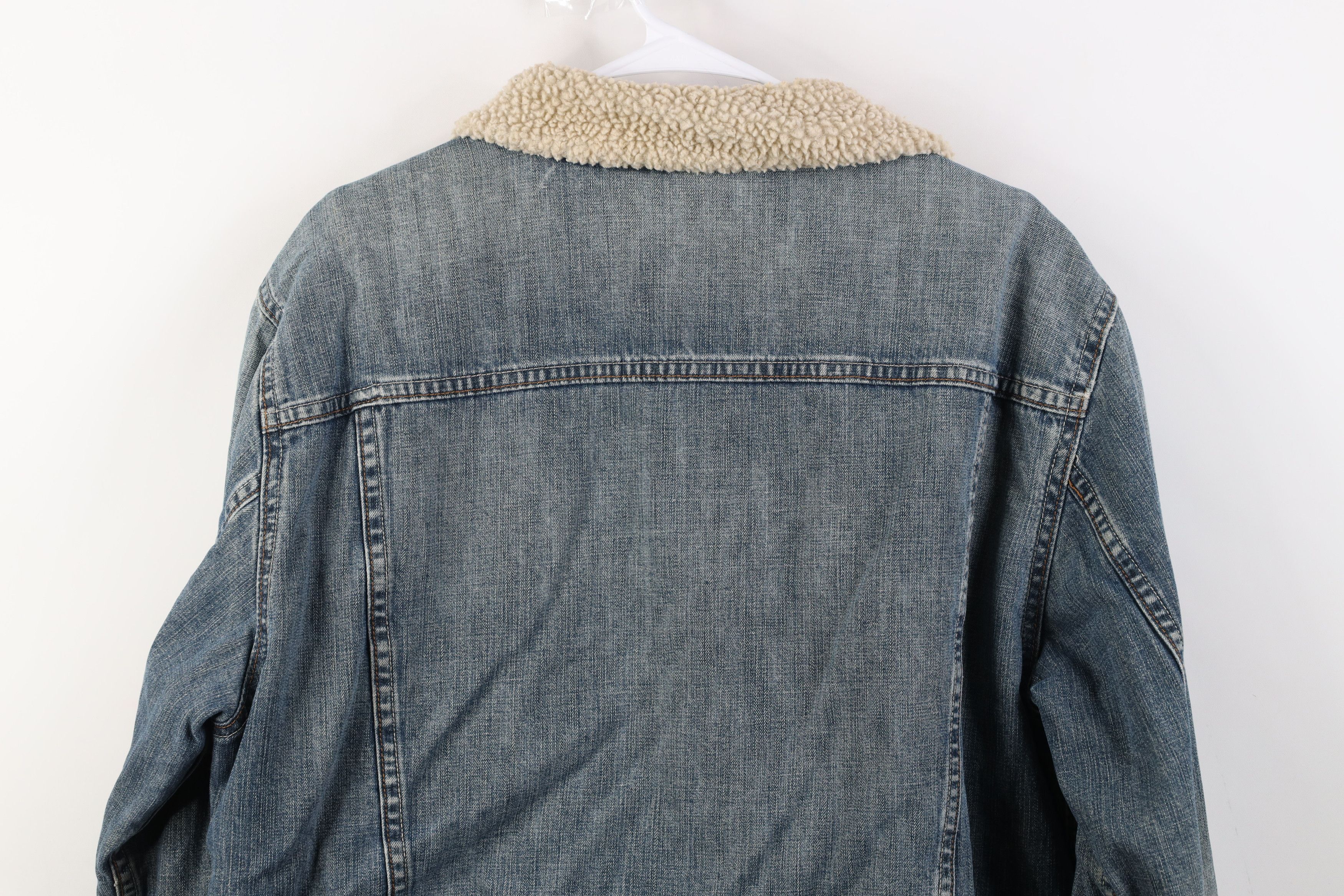 Gap Vintage Y2K 2004 Gap Deep Pile Fleece Lined Trucker Jacket Size US M / EU 48-50 / 2 - 14 Thumbnail