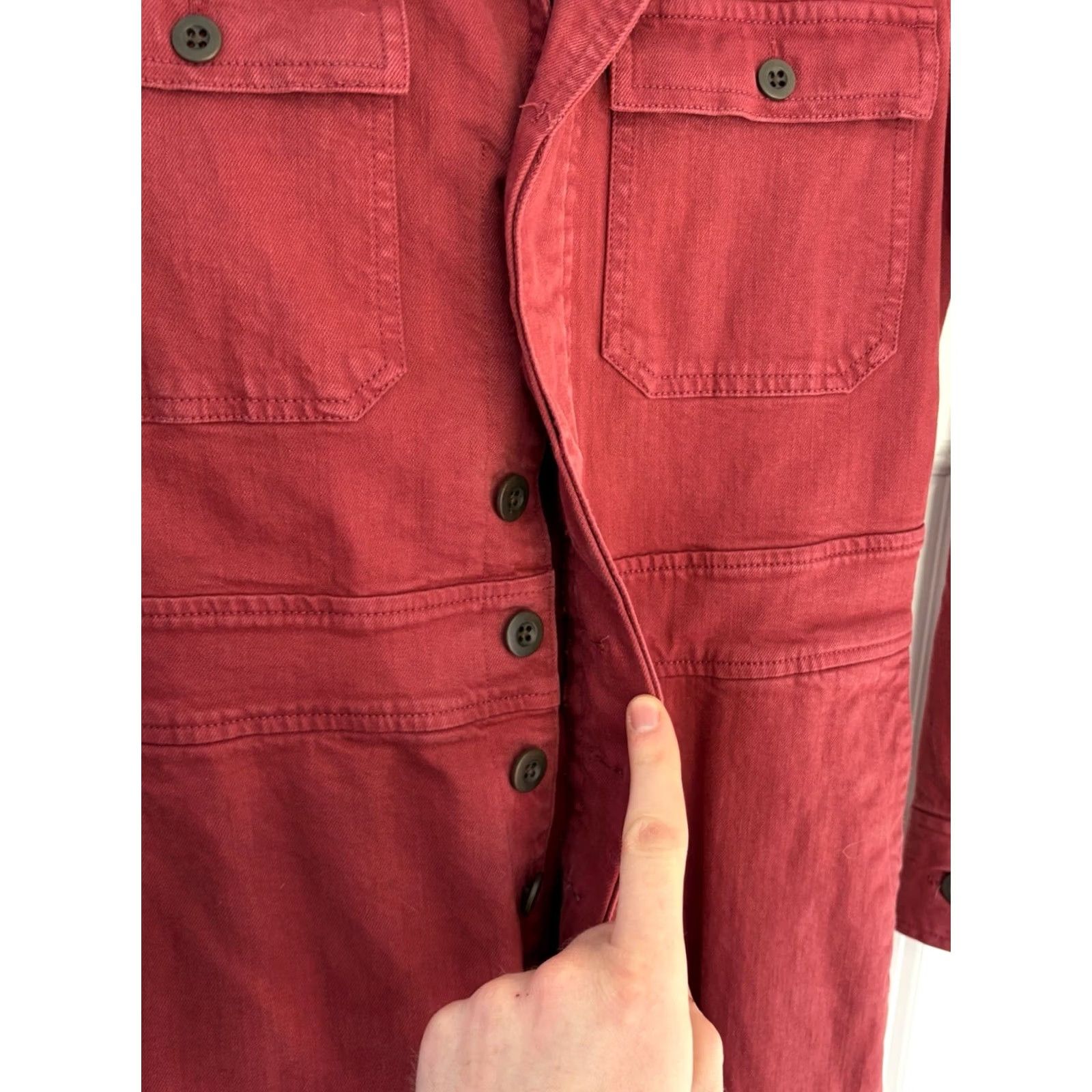 Madewell VINTAGE MADEWELL Maroon Canvas Jump Suit Full Body Work Pants Women's sz 2 Size 26" / US 2 / IT 38 - 4 Thumbnail