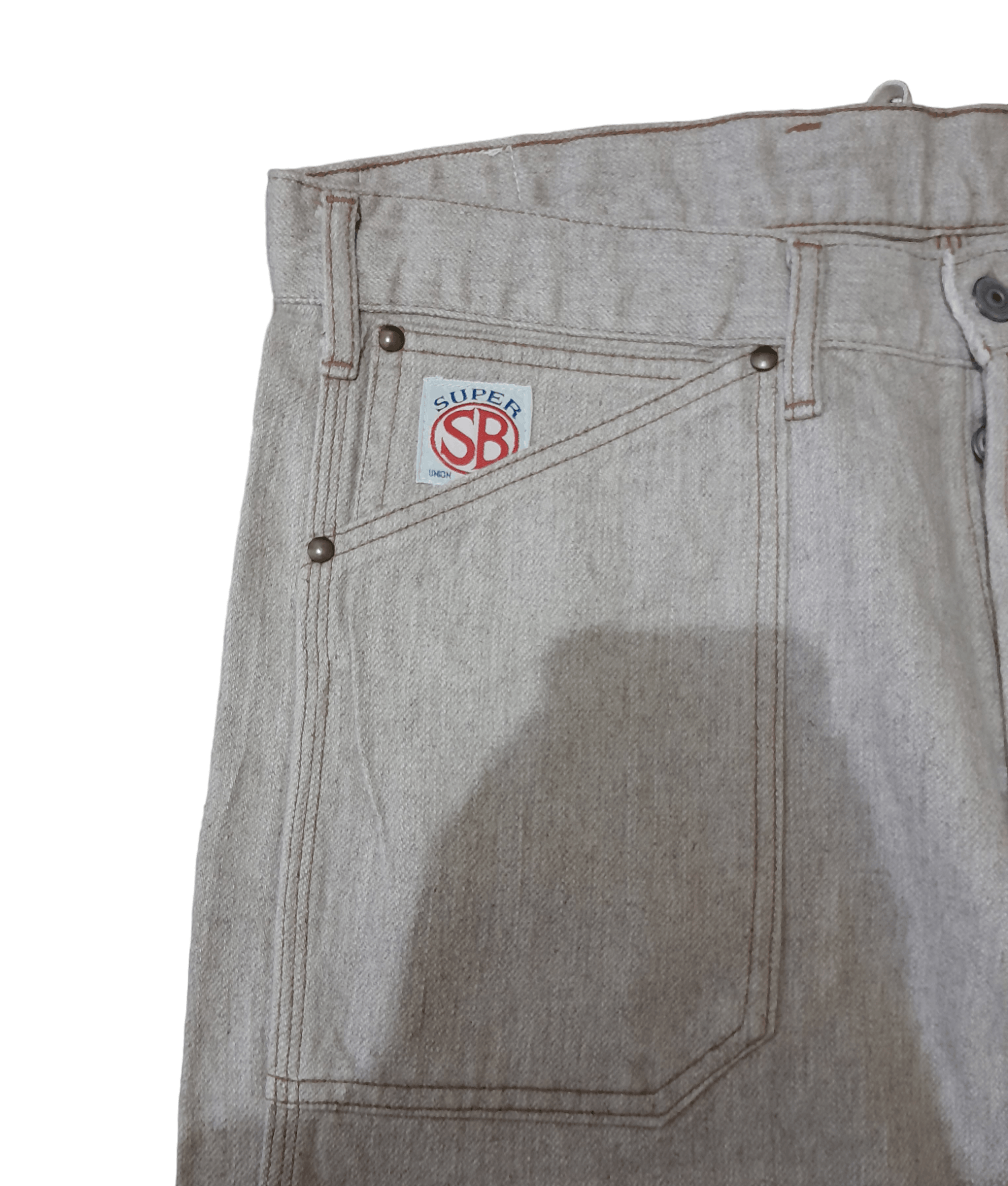 45rpm Stormy Blue laces back work pants Size US 34 / EU 50 - 3 Thumbnail
