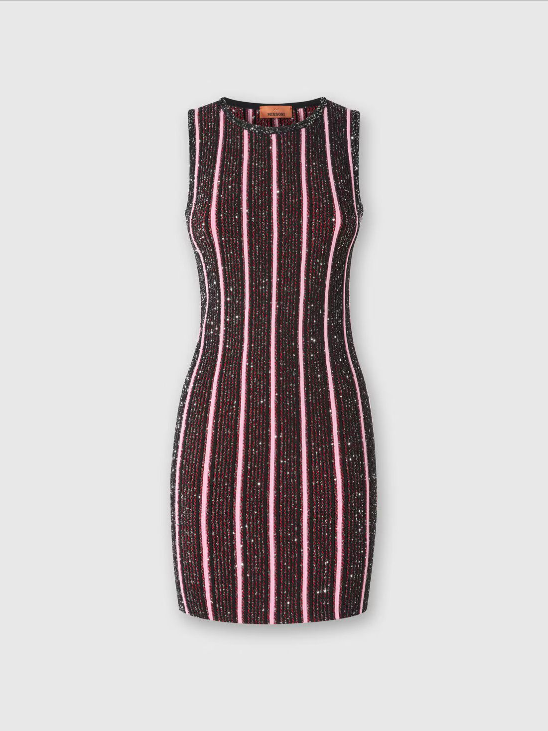 Missoni o1mle0425 Ribbed Sequin Mini-Dress in Multicolor Size M / US 6-8 / IT 42-44 - 1 Thumbnail