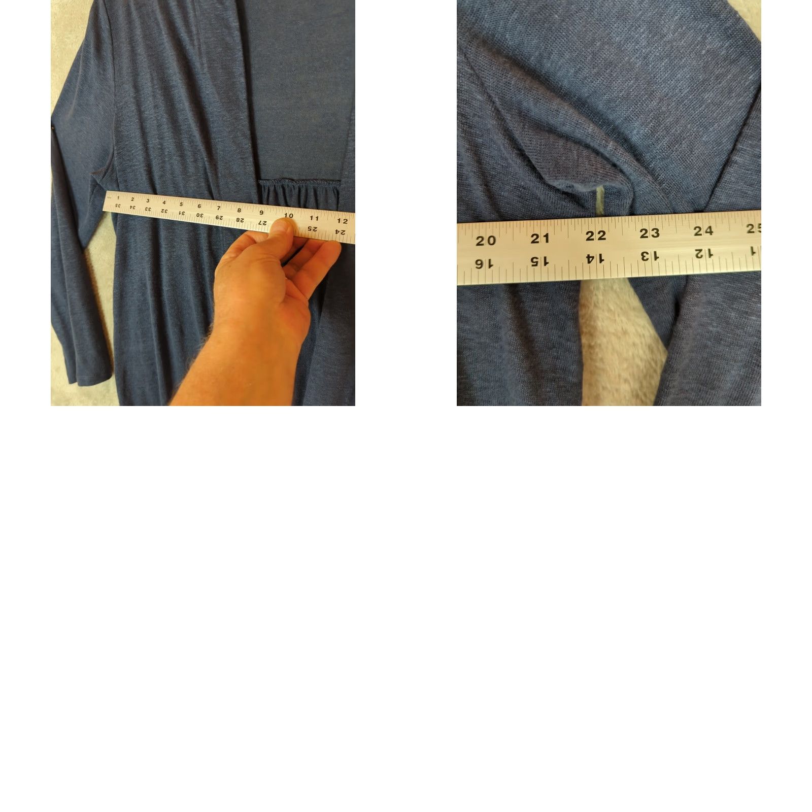 J. Jill J. Jill Cardigan Shirt Women L Blue Linen Open Neck Lightweight Bohemian Beachy Coastal L Womens Size L / US 10 / IT 46 - 8 Thumbnail