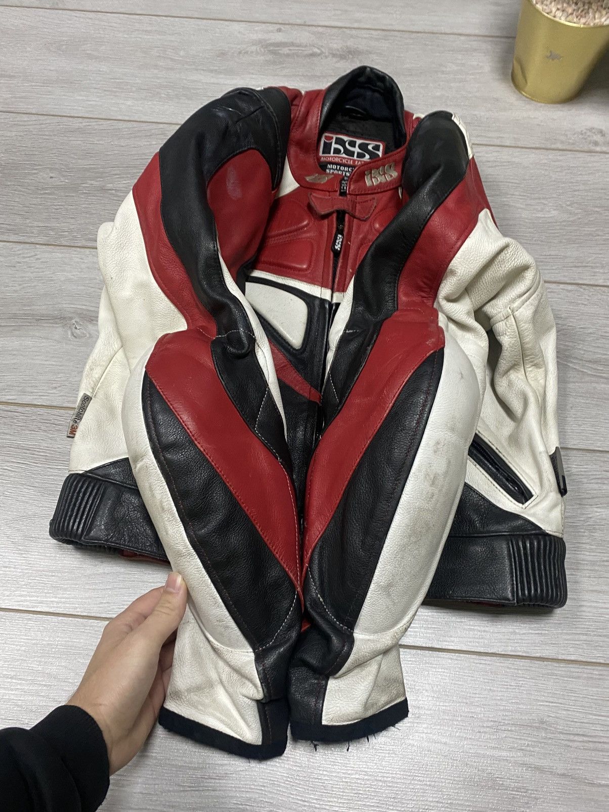 Other IXS leather vintage racing moto jacket protection Size US M / EU 48-50 / 2 - 5 Thumbnail