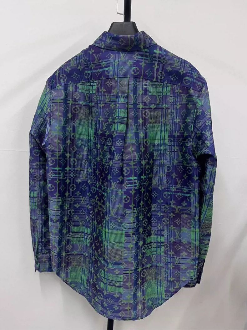 Louis Vuitton Louis Vuitton Neon Check Long Sleeve Shirt -2505 Size US M / EU 48-50 / 2 - 2 Thumbnail