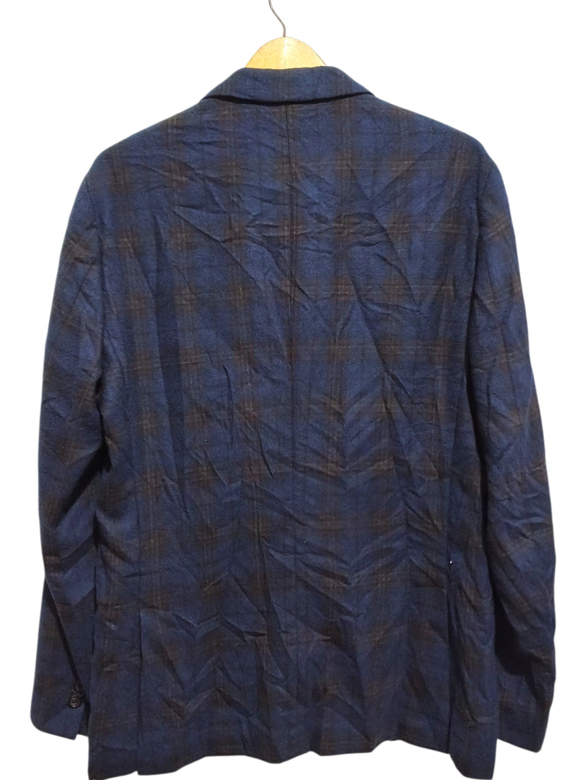 Paul Smith Paul Smith Soho Fit Navy Check Wool Tailored Blazer Jacket Size 40R - 2 Thumbnail