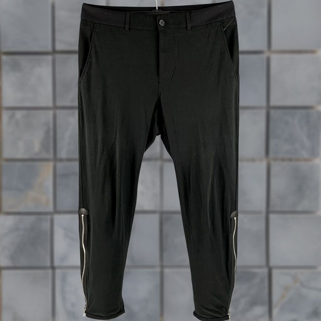 Alexander McQueen ALEXANDER MCQUEEN Size 32 Black Cotton Cashmere Zip Fly Dress Pants Size US 32 / EU 48 - 1 Thumbnail
