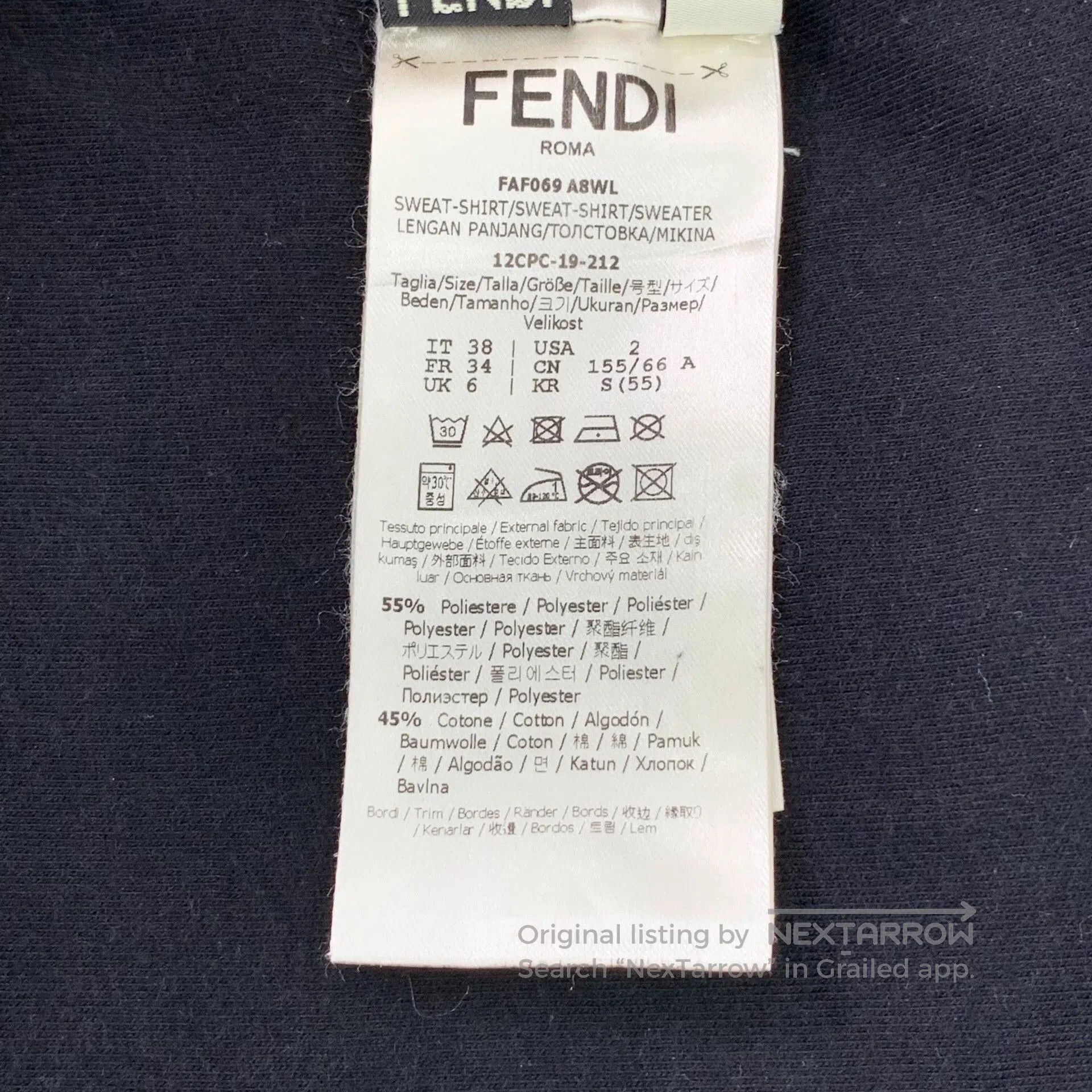 Fendi Fendi Black Logo Zip Jacket Size S. Size US S / EU 44-46 / 1 - 7 Thumbnail
