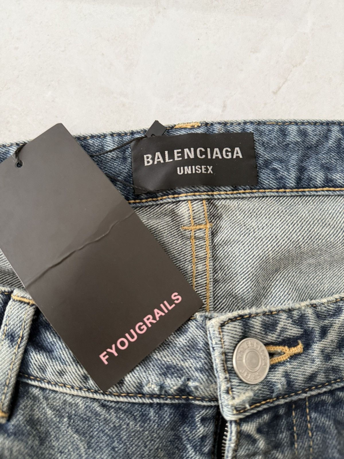 Balenciaga Balenciaga Distressed Mud Show Denim Sz.L Size US 36 / EU 52 - 10 Thumbnail