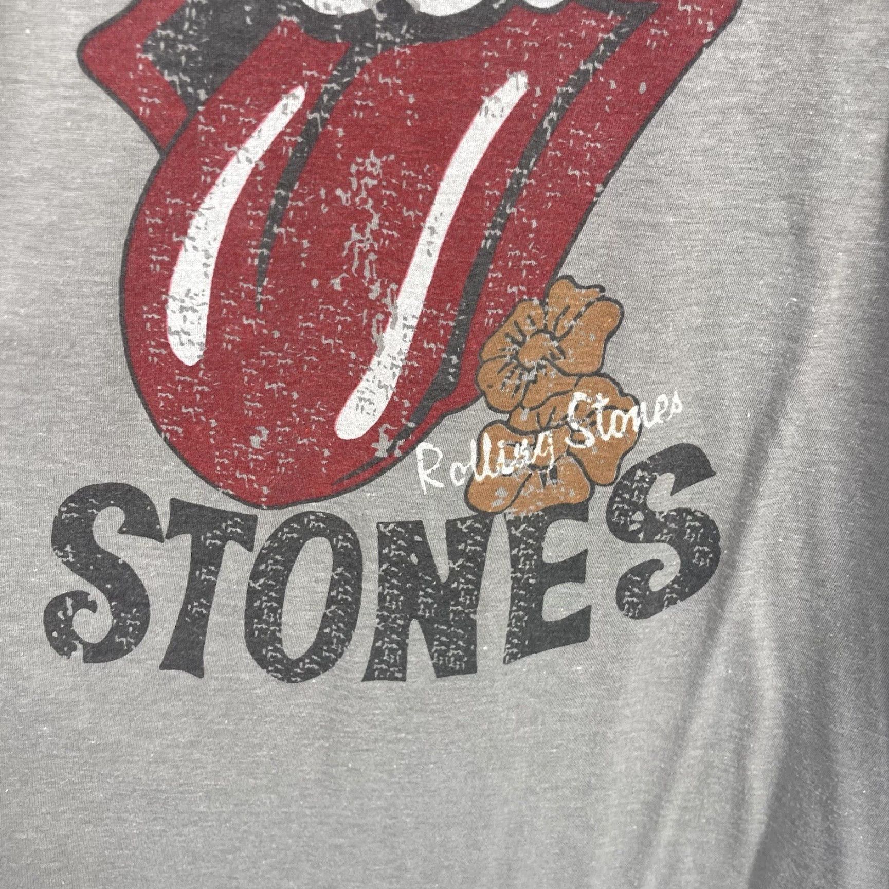 Vintage Image Rolling Stones Tshirt Womens Large Gray Short Sleeve Band Tee Size L / US 10 / IT 46 - 5 Thumbnail