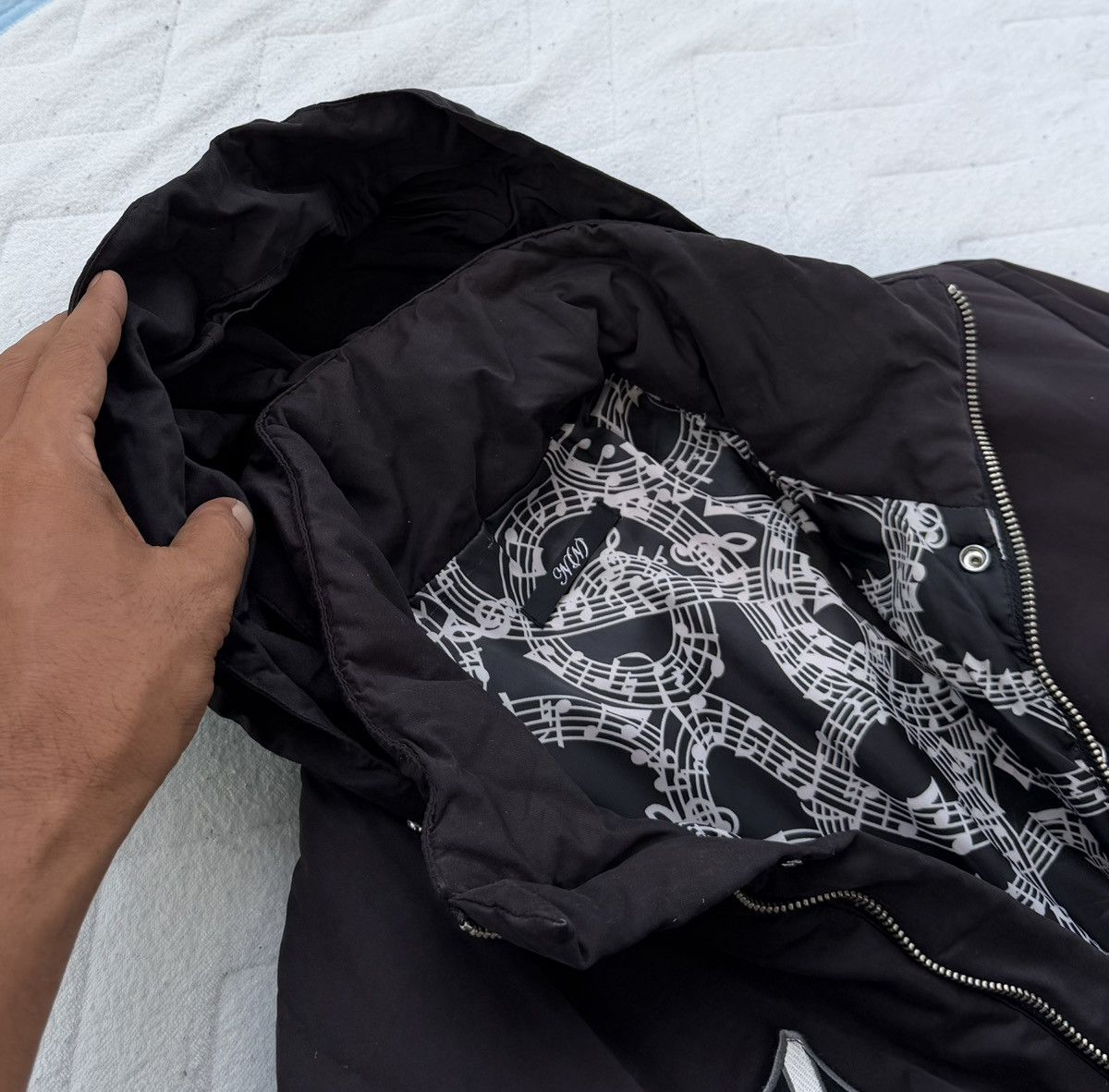 Number (N)ine SS '07- Number Nine- Musical Lining Crest Logo Puffer Jacket Size US M / EU 48-50 / 2 - 12 Thumbnail