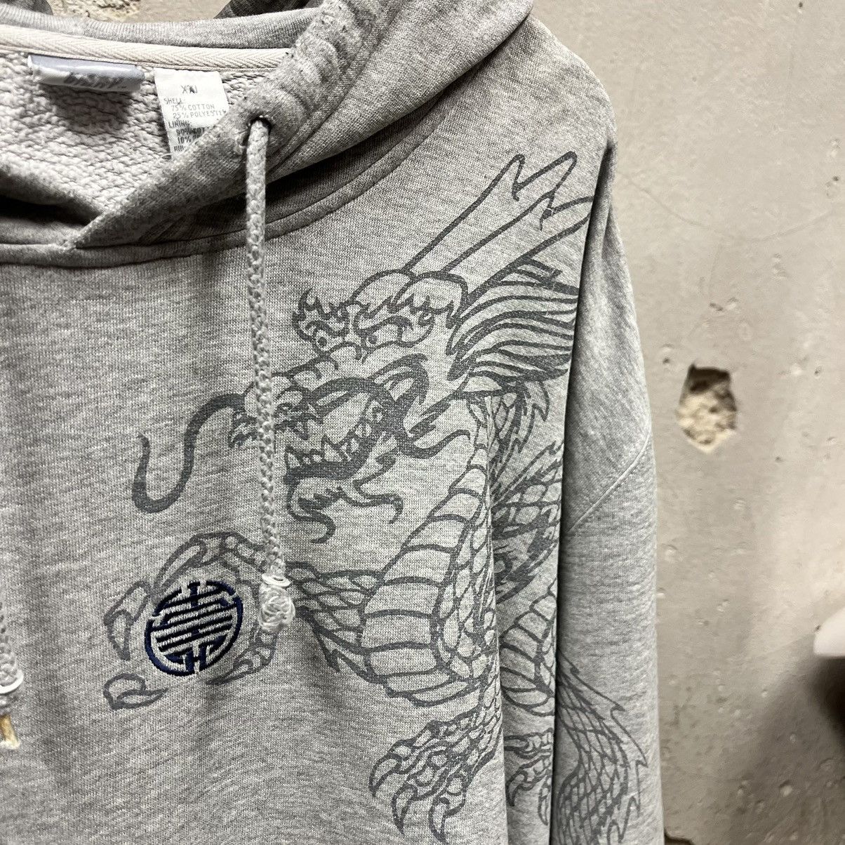 Vintage Vintage Y2K Chinese Dragon Grunge Oversized Hoodie XXL 2XL Size US XXL / EU 58 / 5 - 2 Thumbnail