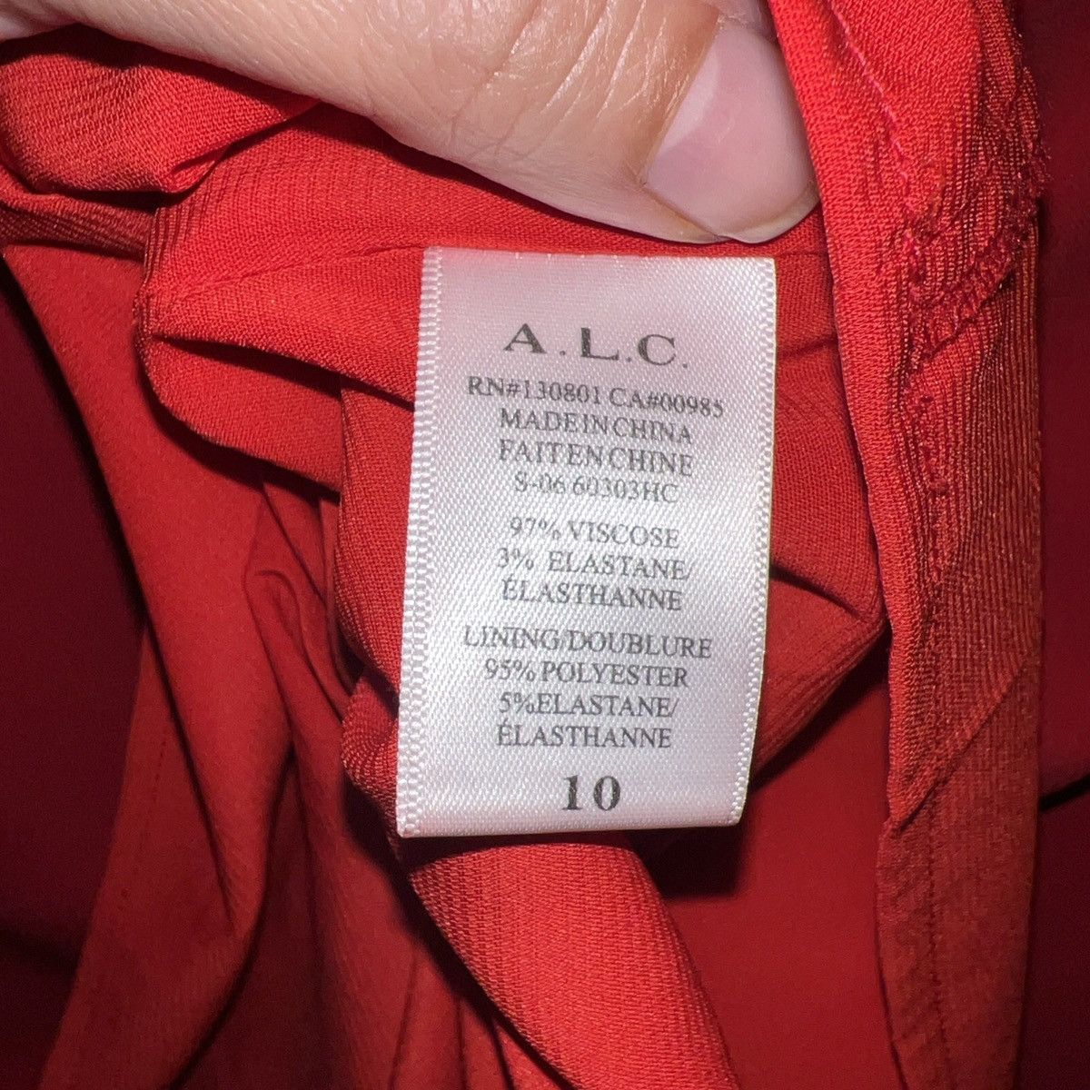 A.L.C. $500 NWT ALC | Eve Red Scalloped Dress Size: 10 Size L / US 10 / IT 46 - 3 Thumbnail