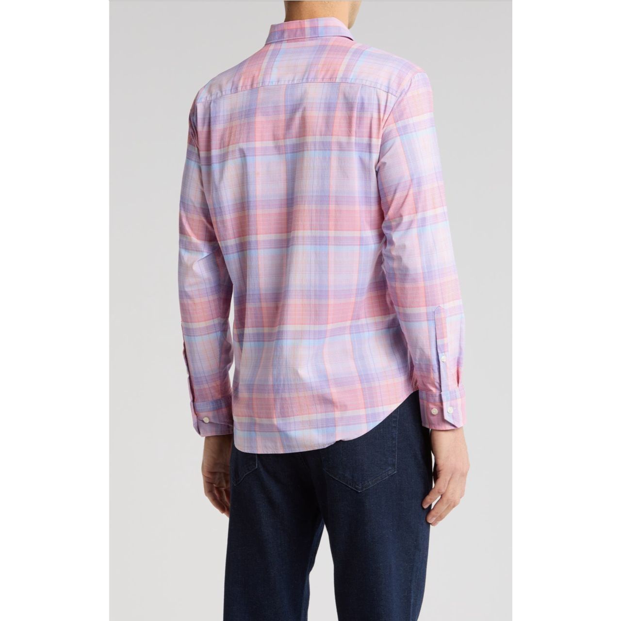 Tommy Bahama Tommy Bahama Mens Orange Blue Siesta Key Charmed Check Butto Size US XL / EU 56 / 4 - 3 Thumbnail