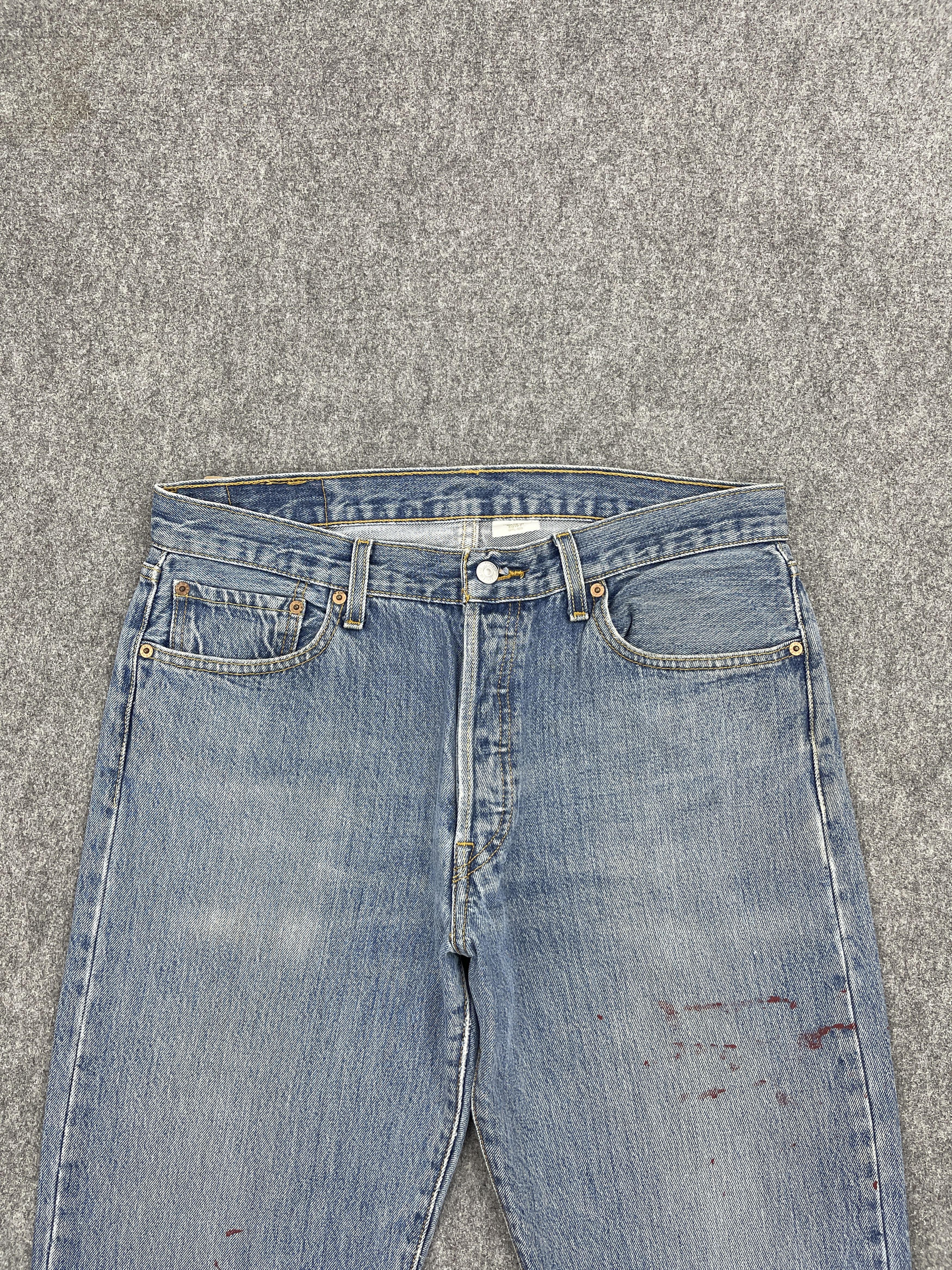 Levi's × Vintage Vintage Levis 501 Light Washed Jeans Size US 33 - 2 Thumbnail