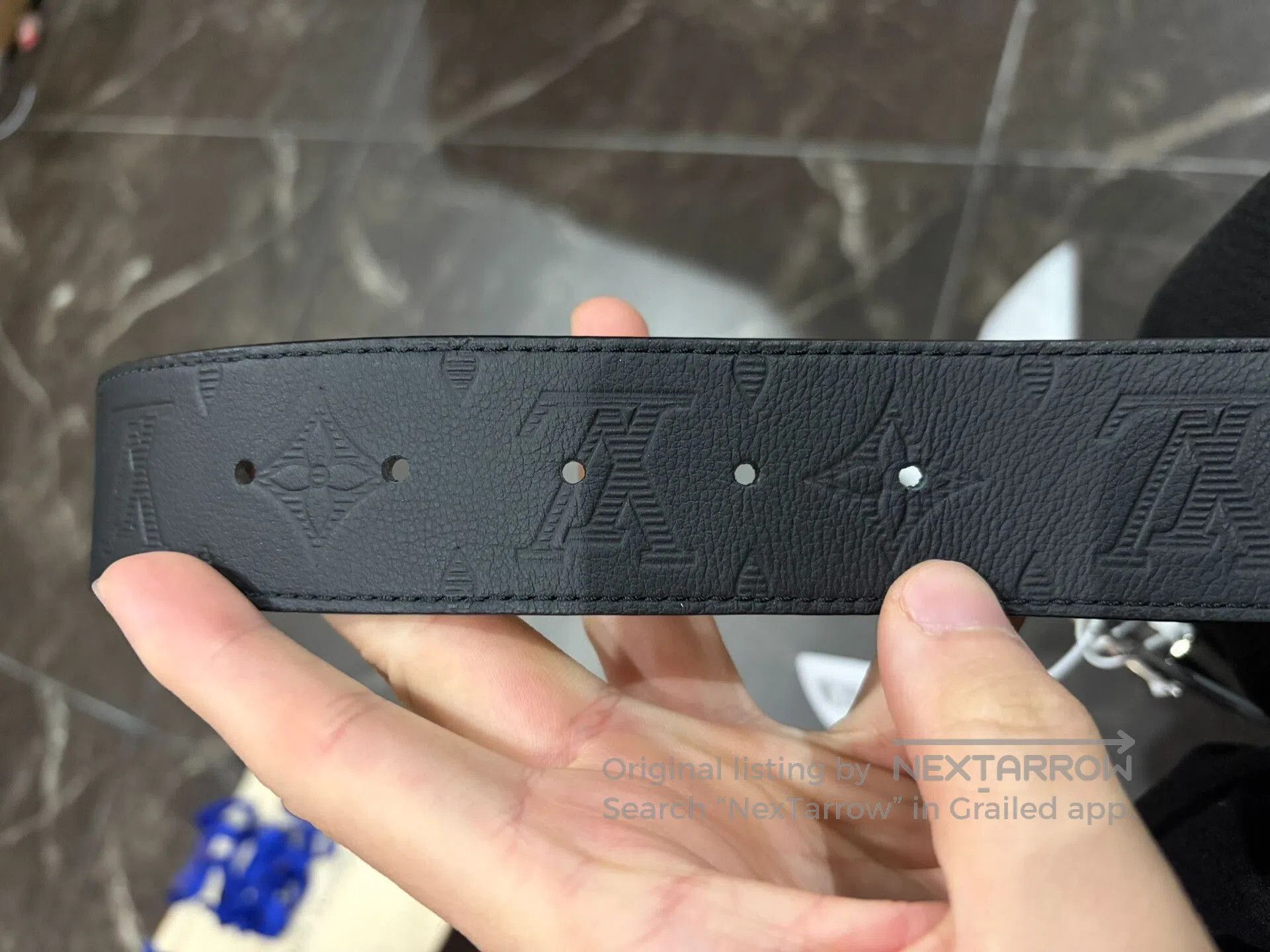 LVC LV Men's Leather Belt. Size ONE SIZE - 4 Thumbnail