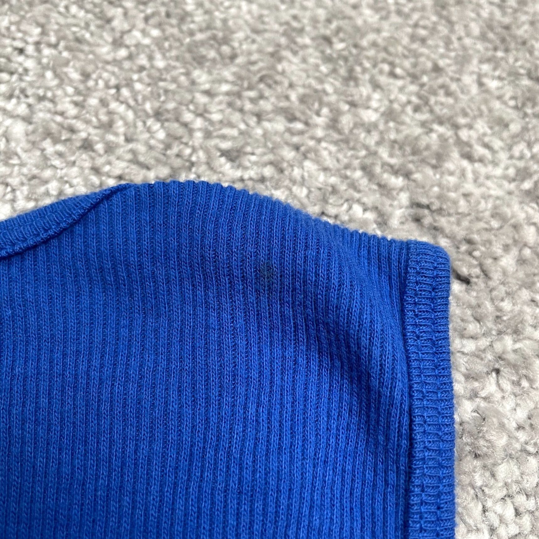 Vintage St. John's Bay Beaded Knitted Tank Top Womens Small Royal Blue Cotton Stretch Size S / US 4 / IT 40 - 5 Thumbnail