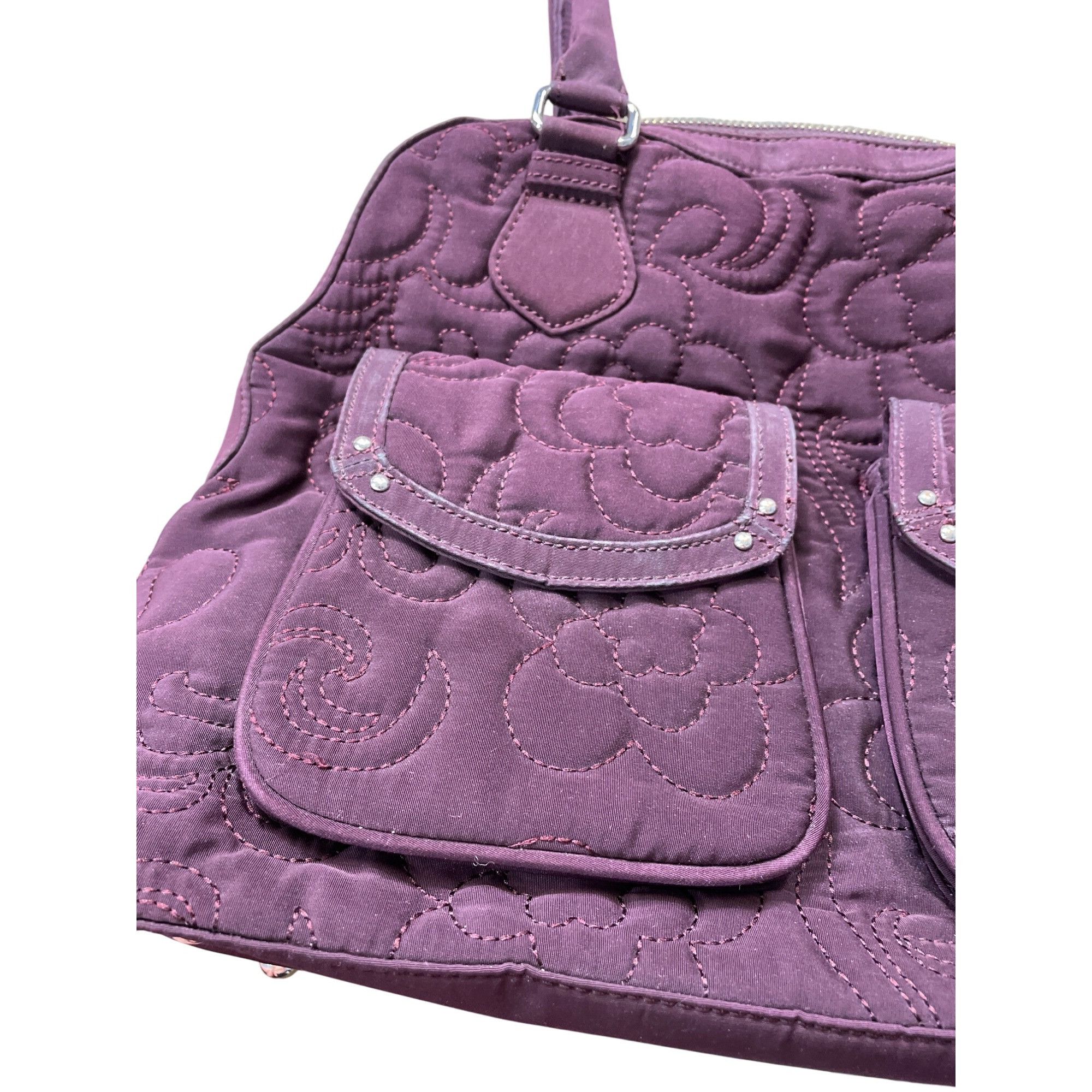 Vera Bradley Vera Bradley Womens Purple Quilted Medium Shoulder handbag m Size ONE SIZE - 2 Thumbnail