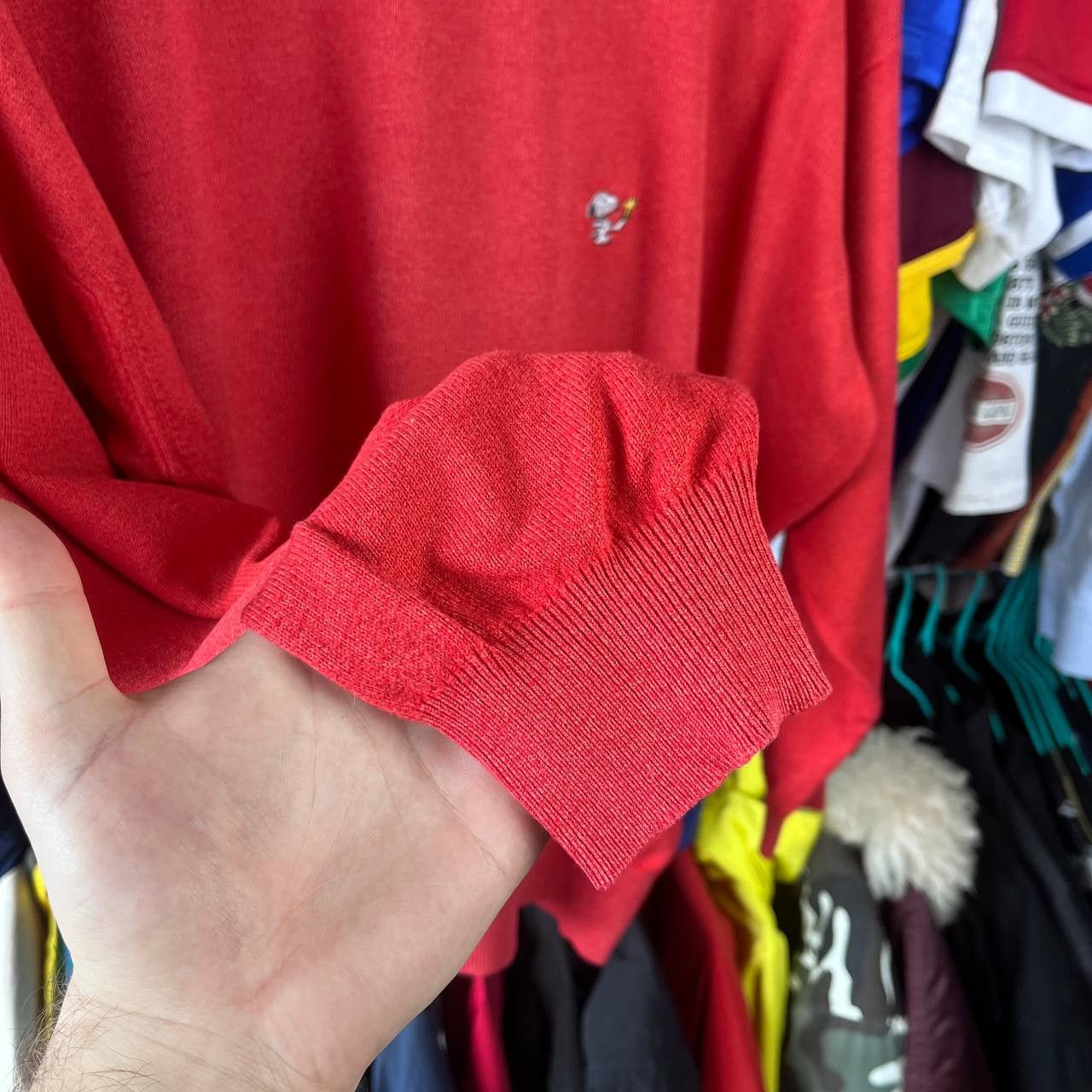 Iceberg Vintage 90s ICEBERG Peanuts Snoopy Red Sweater Jumper Size US L / EU 52-54 / 3 - 6 Thumbnail