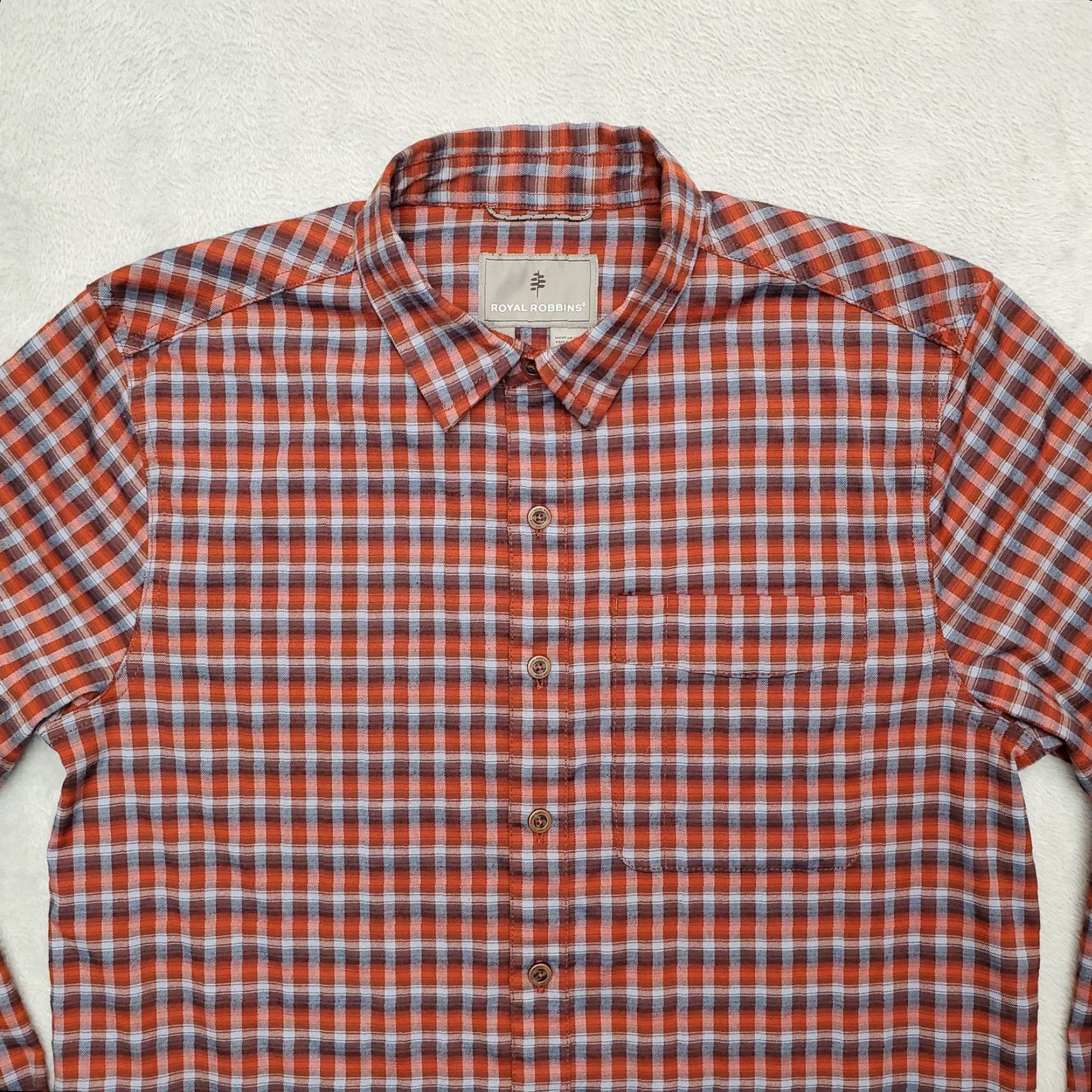 Royal Robbins VINTAGE Royal Robbins Shirt Mens M Red Plaid Performance Stretch Outdoors Size US M / EU 48-50 / 2 - 2 Thumbnail