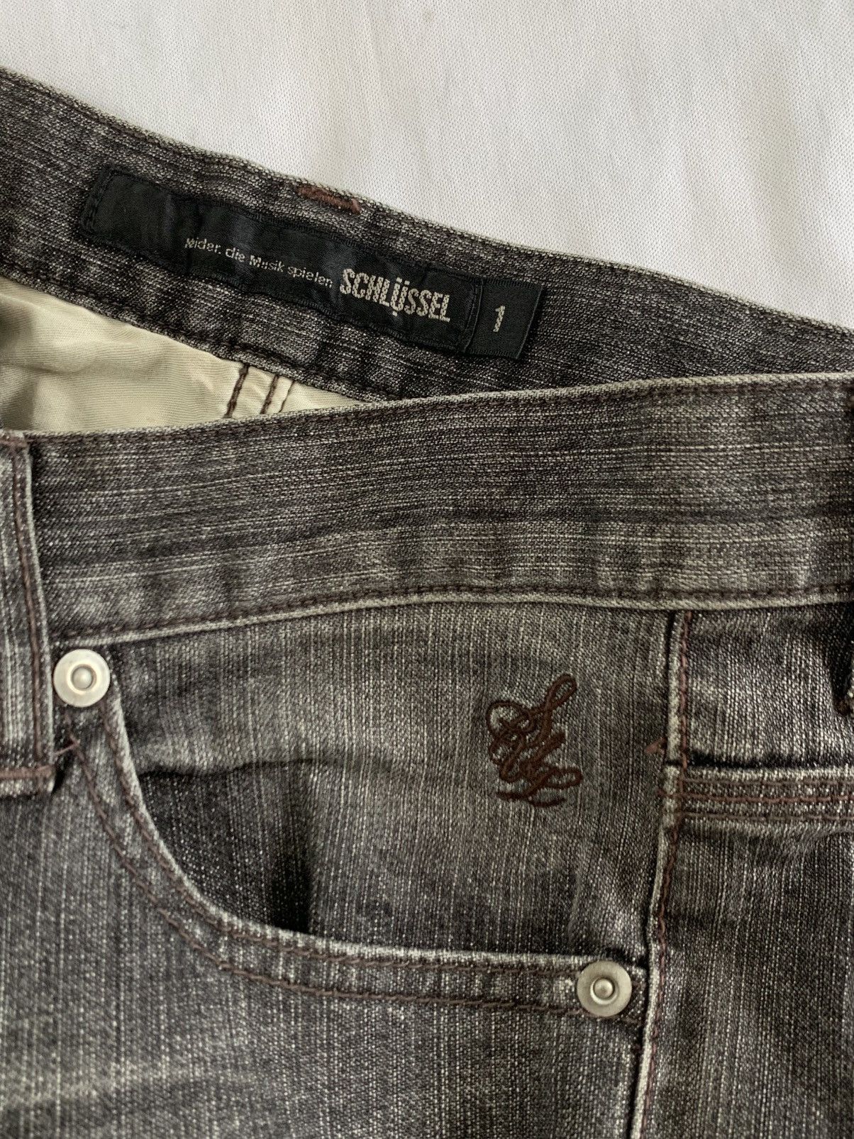 Vintage Black denim jeans schlussel Size US 31 - 4 Thumbnail